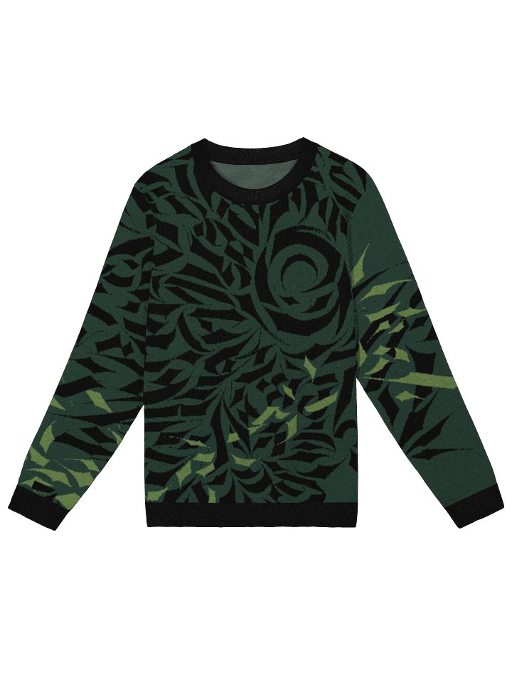 Green Calligraphy abstract Classic Fit Sweater product image (1)