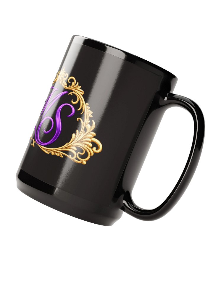 Purple & Gold Black Glossy Mug product image (2)