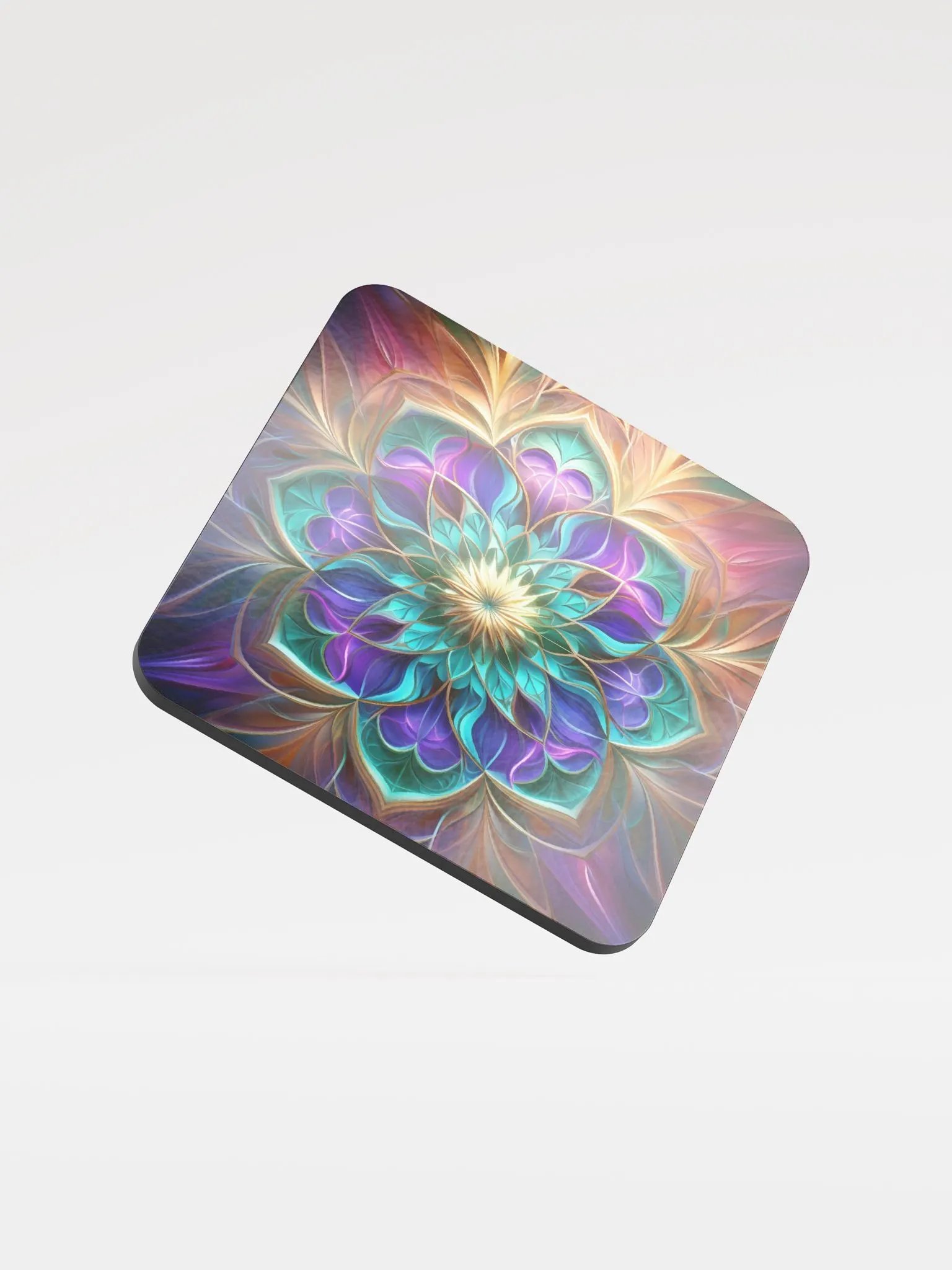 Jewel-Toned Fractal Coaster - Stunning & Functional product image (1)