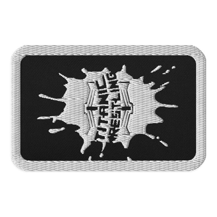 White Splatt Embroidered Patch product image (1)