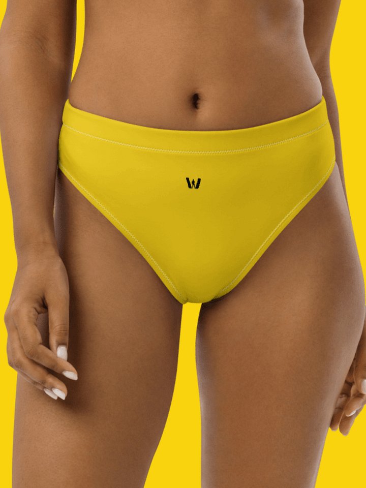 All-Over Print Recycled High Waisted Bikini Bottom | WIL Style product image (1)