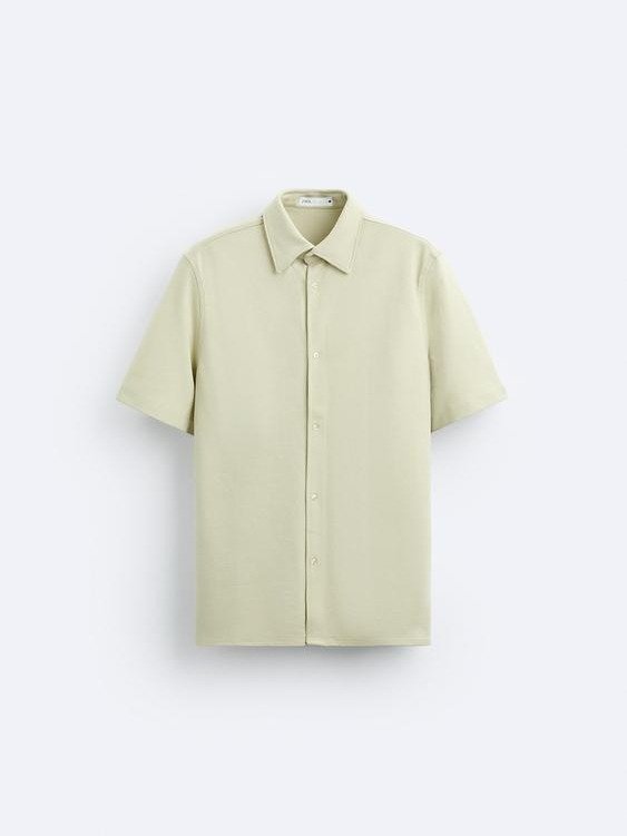 TEXTURED VISCOSE BLEND SHIRT product image (1)
