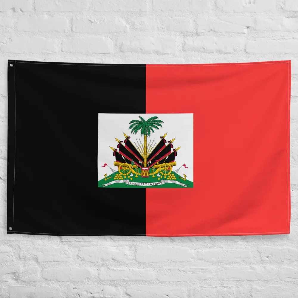 Black and Red Duvalier's Flag product image (10)