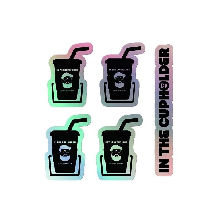 Cupholder Holographic Sticker Set product image (2)
