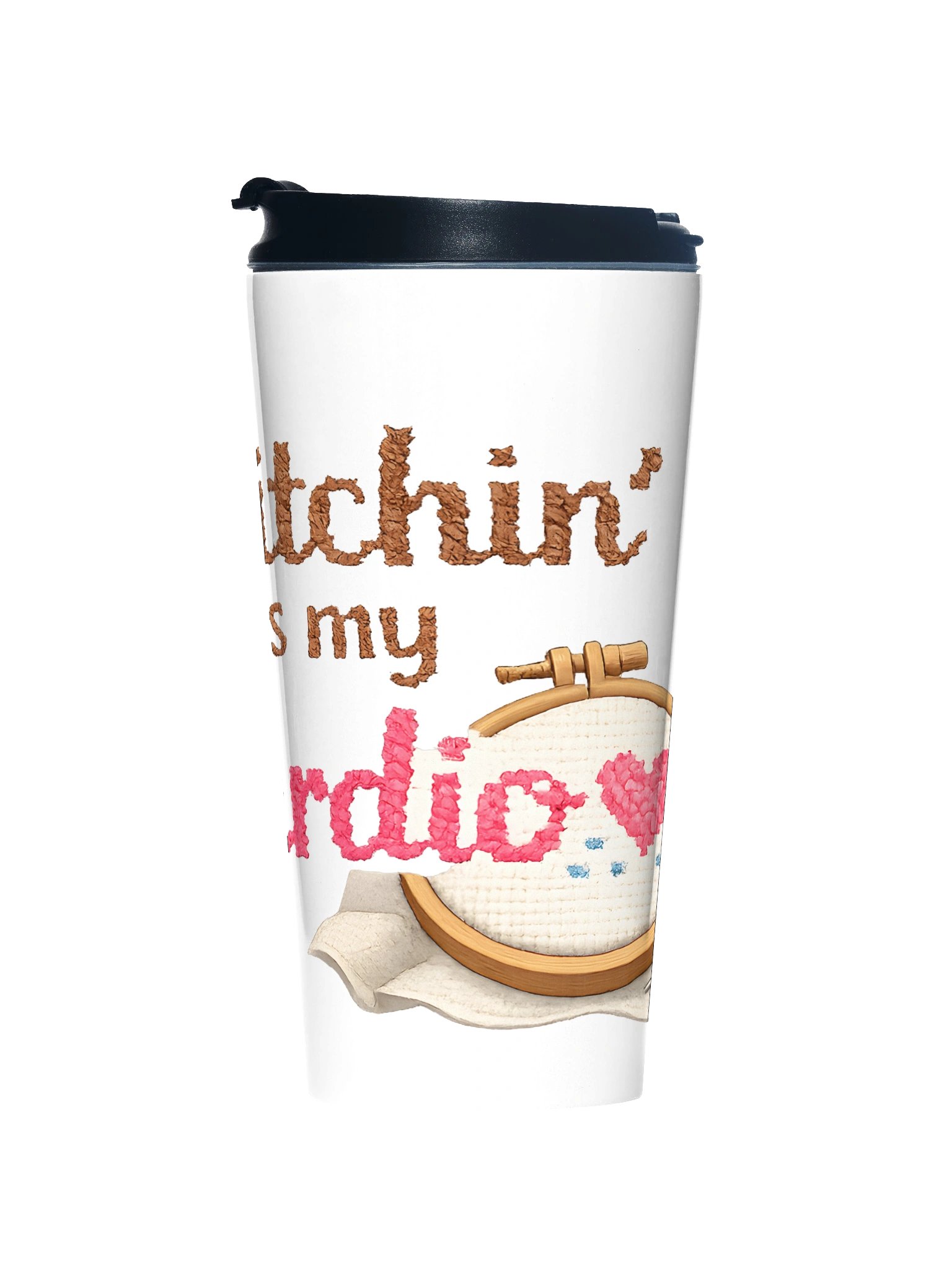 Stitchin' is my Cardio Travel Mug product image (1)