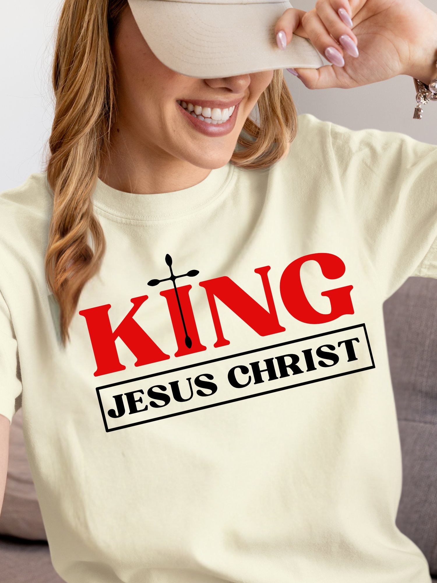 King Jesus Christ T-Shirt | Bold Christian Faith Tee for Believers | Raise2shine product image (1)