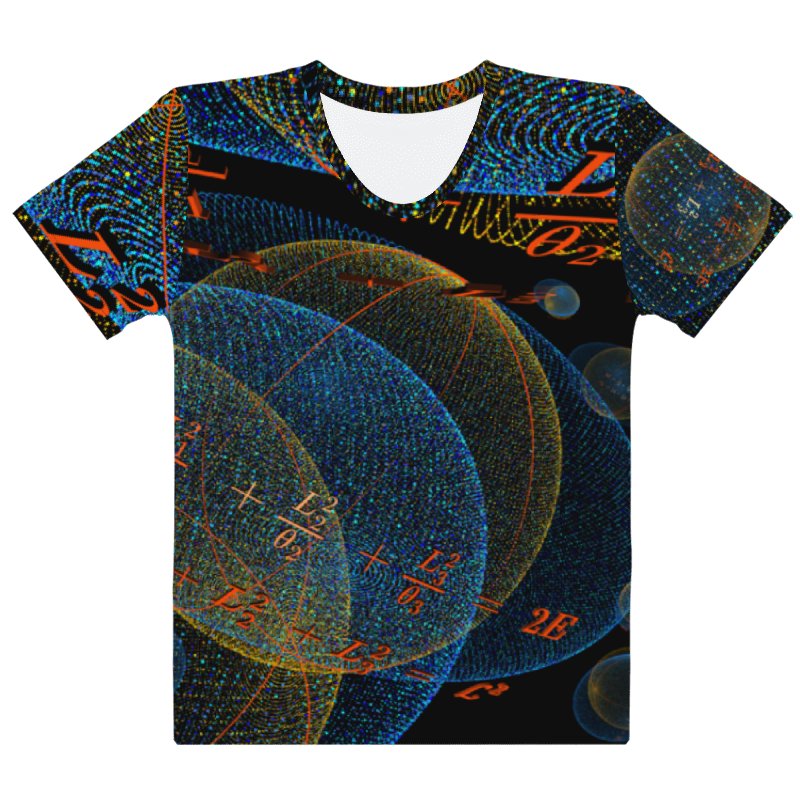Poinsot's Pixel Spaceship 1 - Physics of the Gyroscope Women's Crew Neck T-Shirt product image (3)