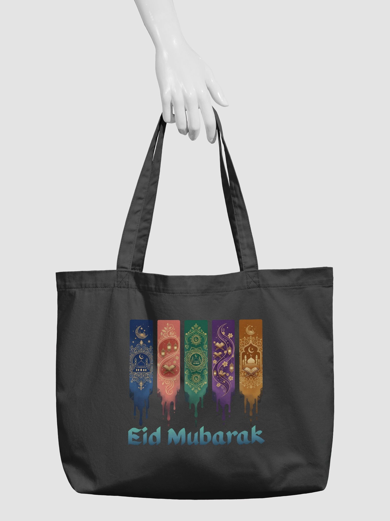Eid Mubarak Dripping Ribbons Tote Bag product image (3)