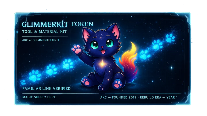 • AKC Glimmerkit Token | Familiar Supply Access | Arkfall Kitty Collective product image (1)