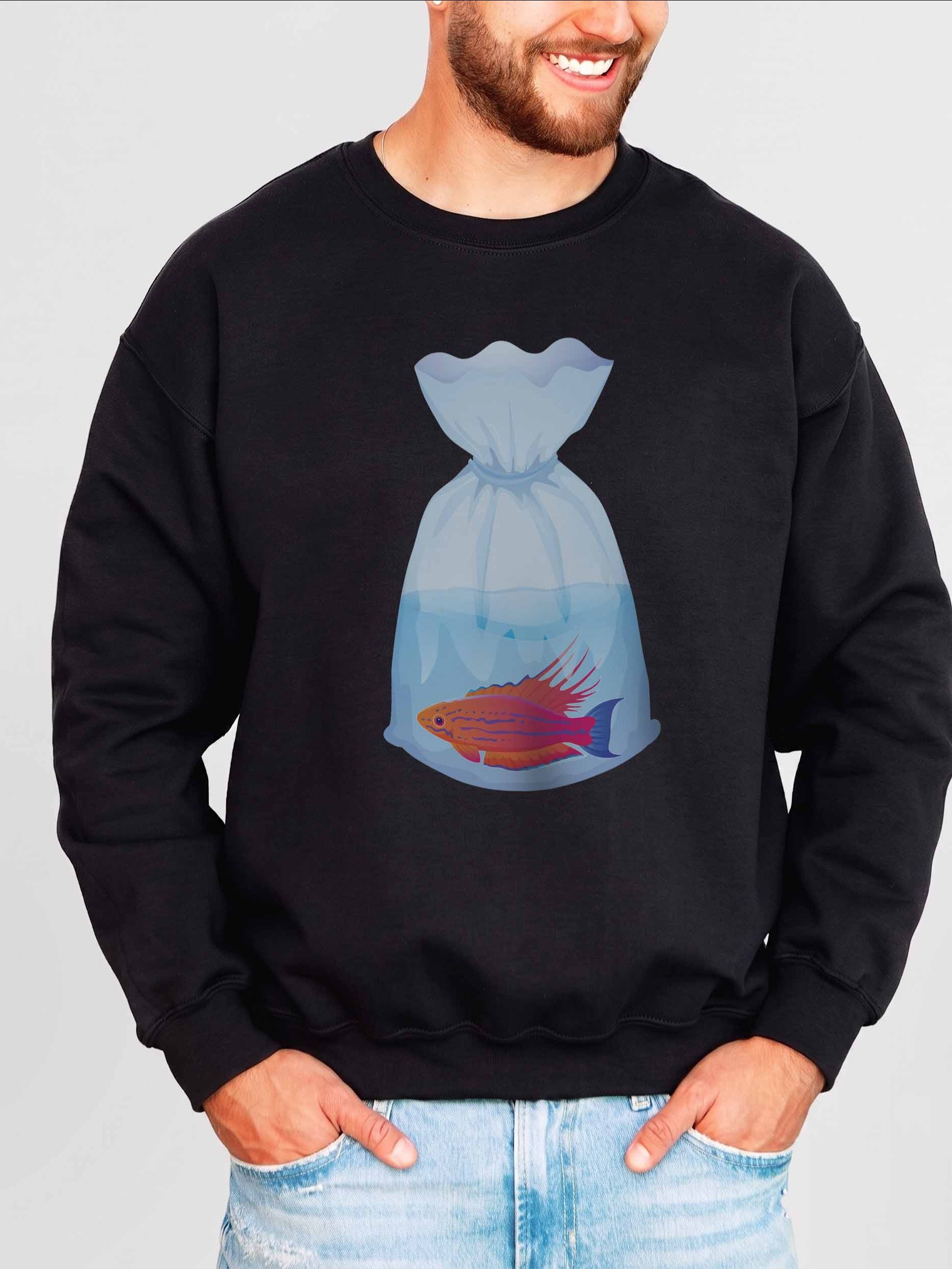 Flasher Wrasse Fish Bag Sweatshirt – Funny Reef Tank & Saltwater Aquarium Graphic Sweatshirt product image (2)