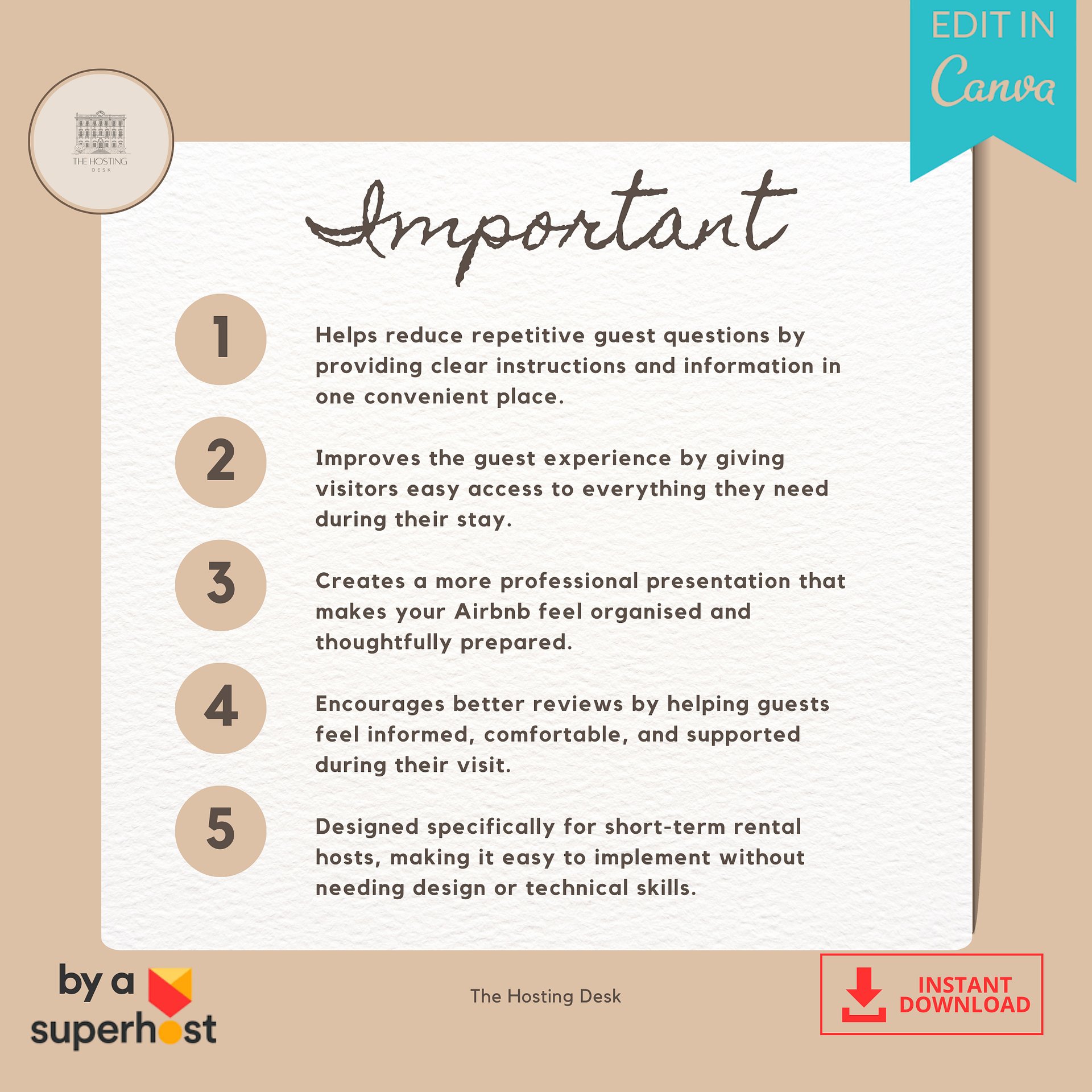 Airbnb Welcome Book Template product image (4)