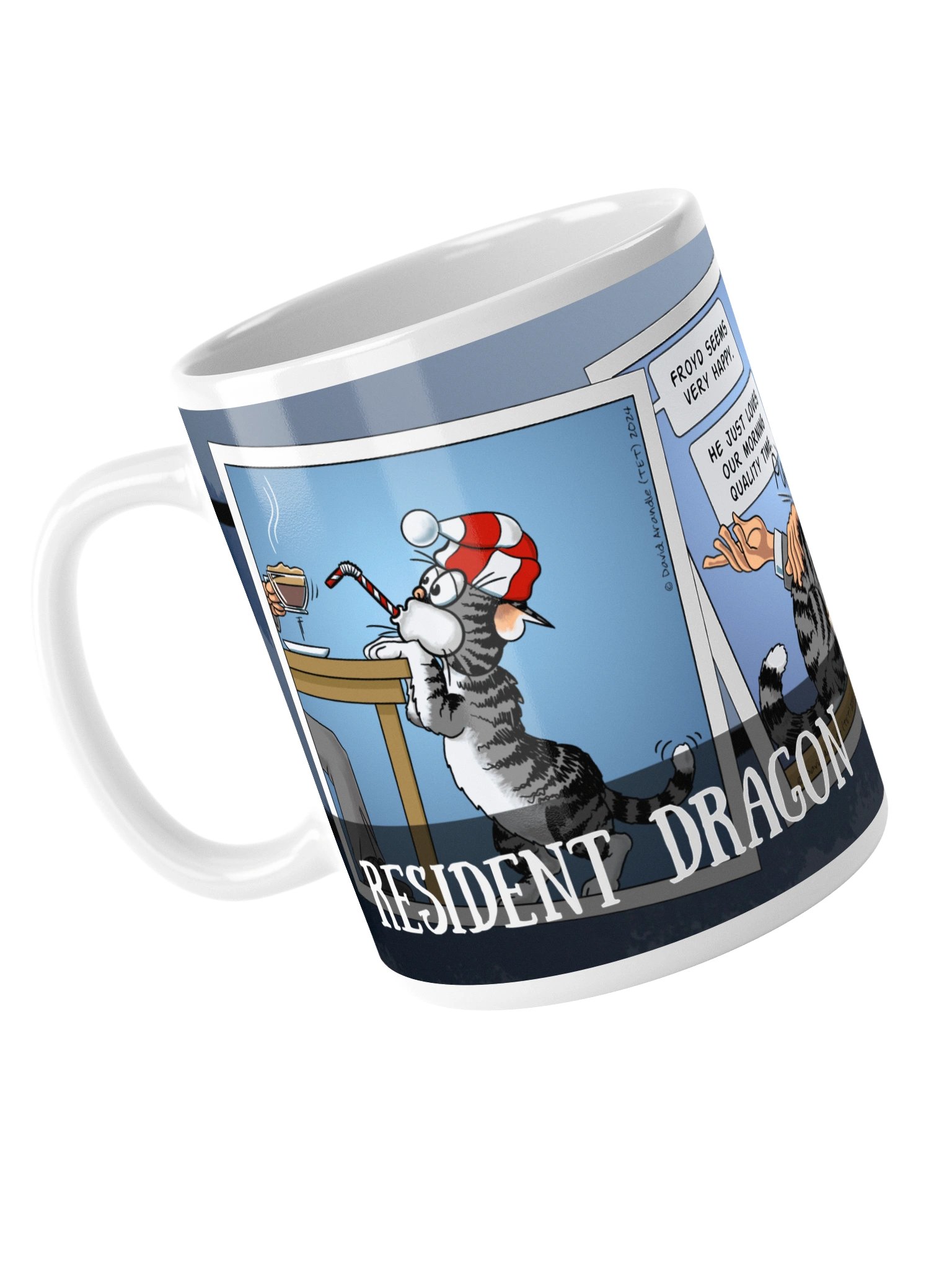 Resident Dragon Comic Mysterious Coffee Thief Three-Panel Mug product image (5)