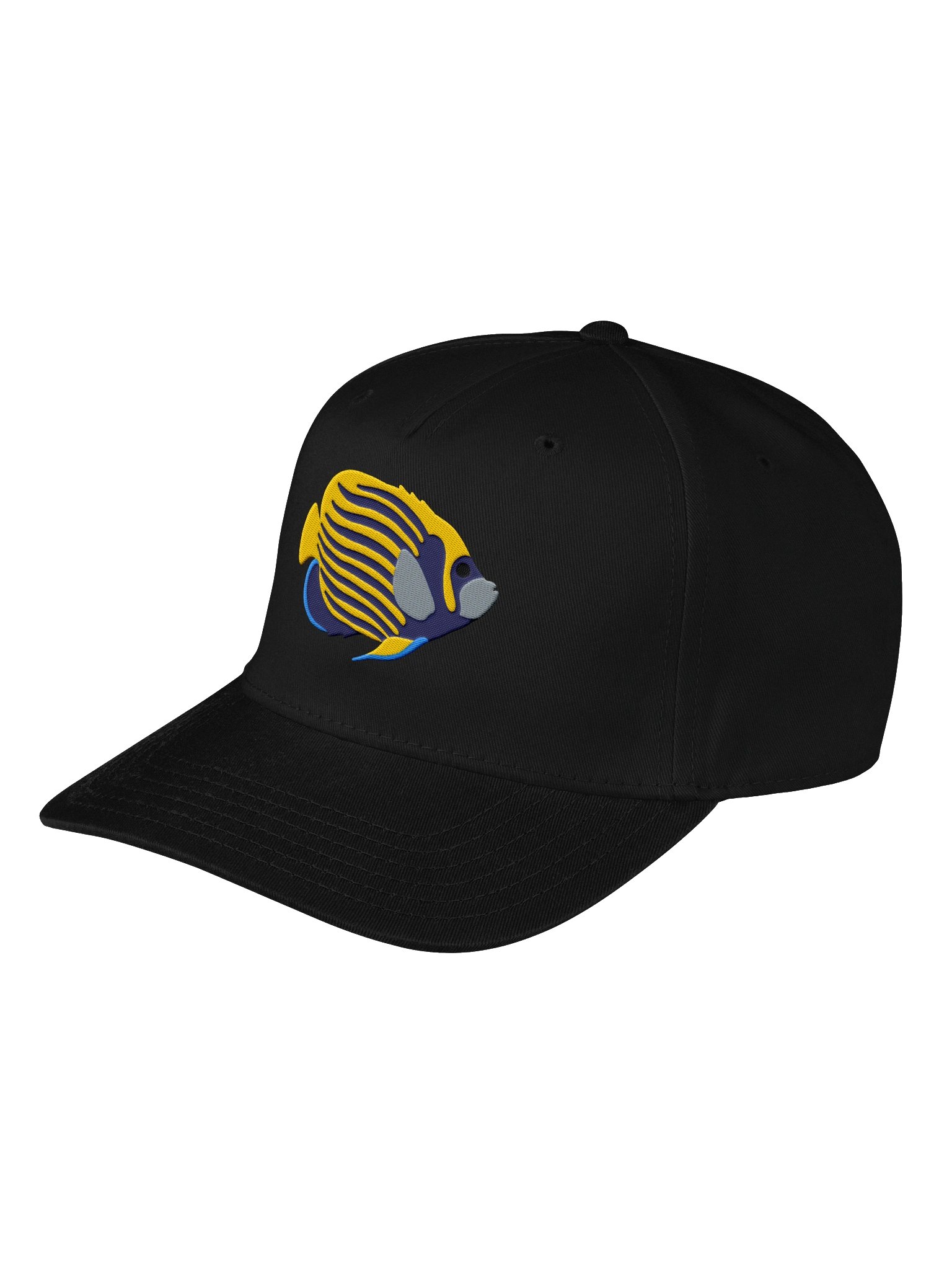Emperor Angelfish Embroidered Mid-Profile Baseball Cap | Saltwater Reef Aquarium Fish Hat product image (5)
