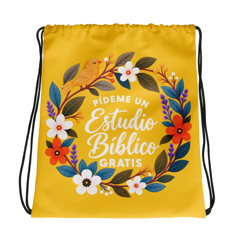 Pídeme un Estudio Bíblico Gratis Drawstring Bag product image (1)