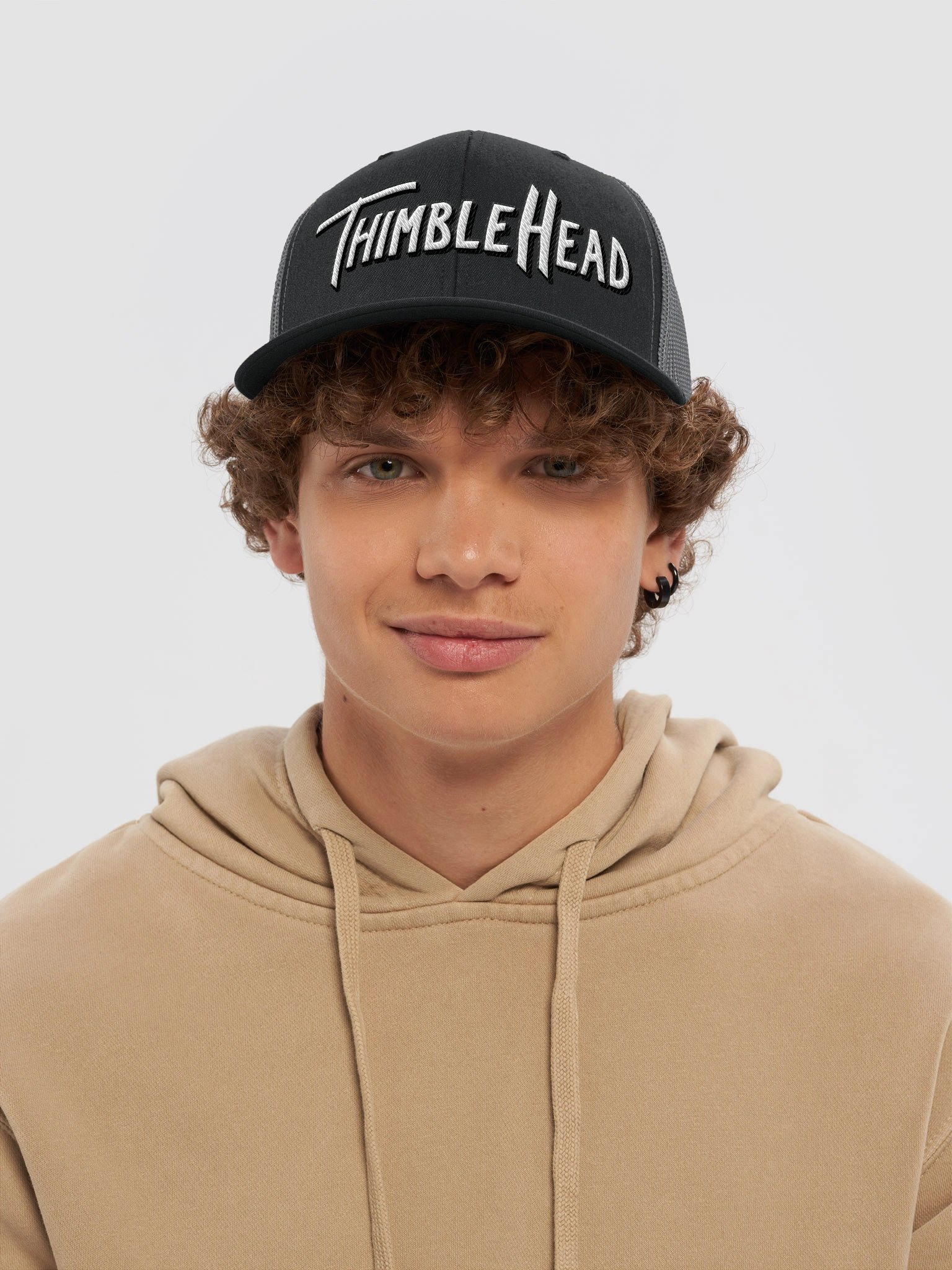 ThimbleHead Font Trucker Hat product image (5)