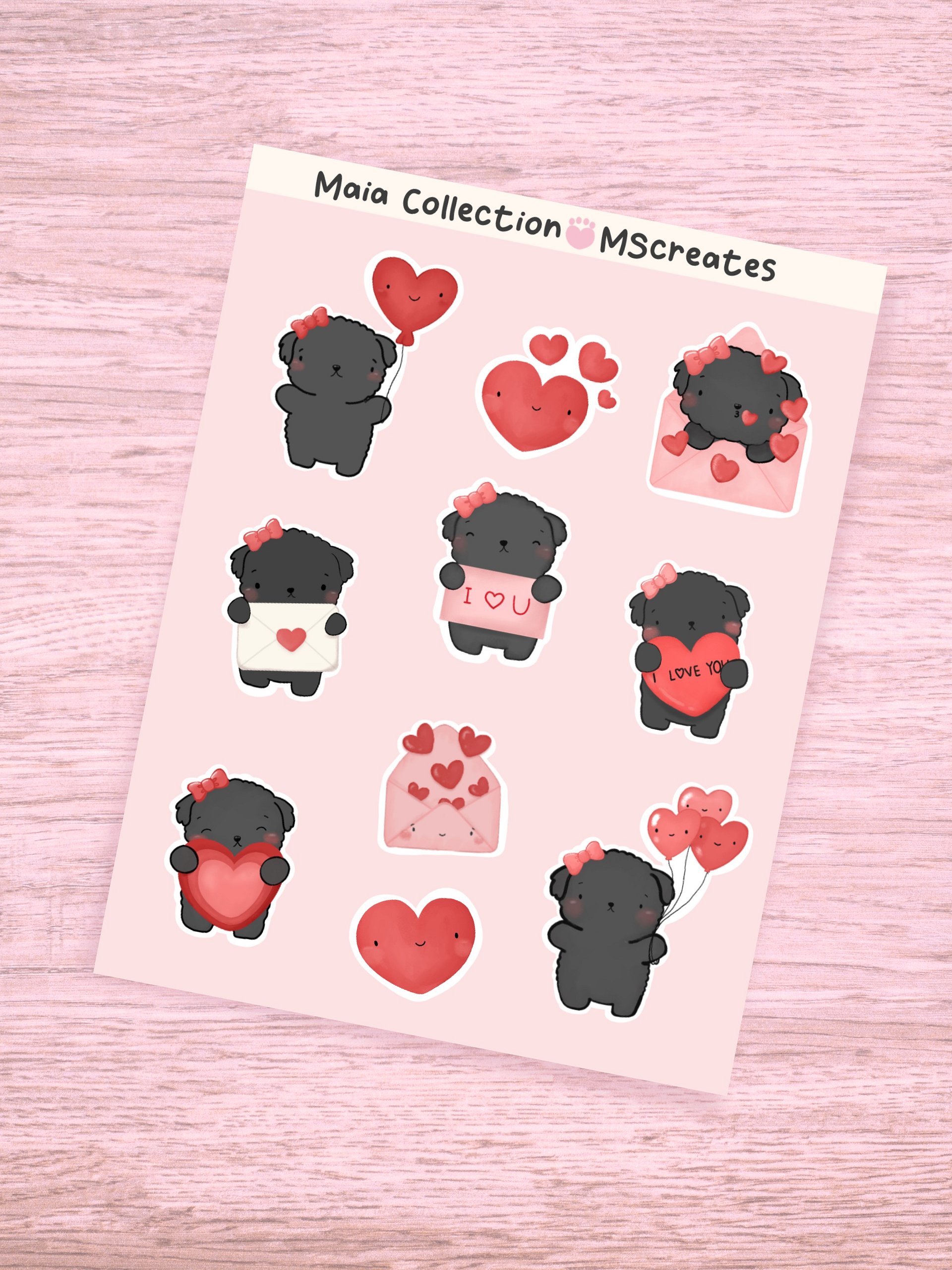 Maia Hearts Sticker Sheet product image (2)