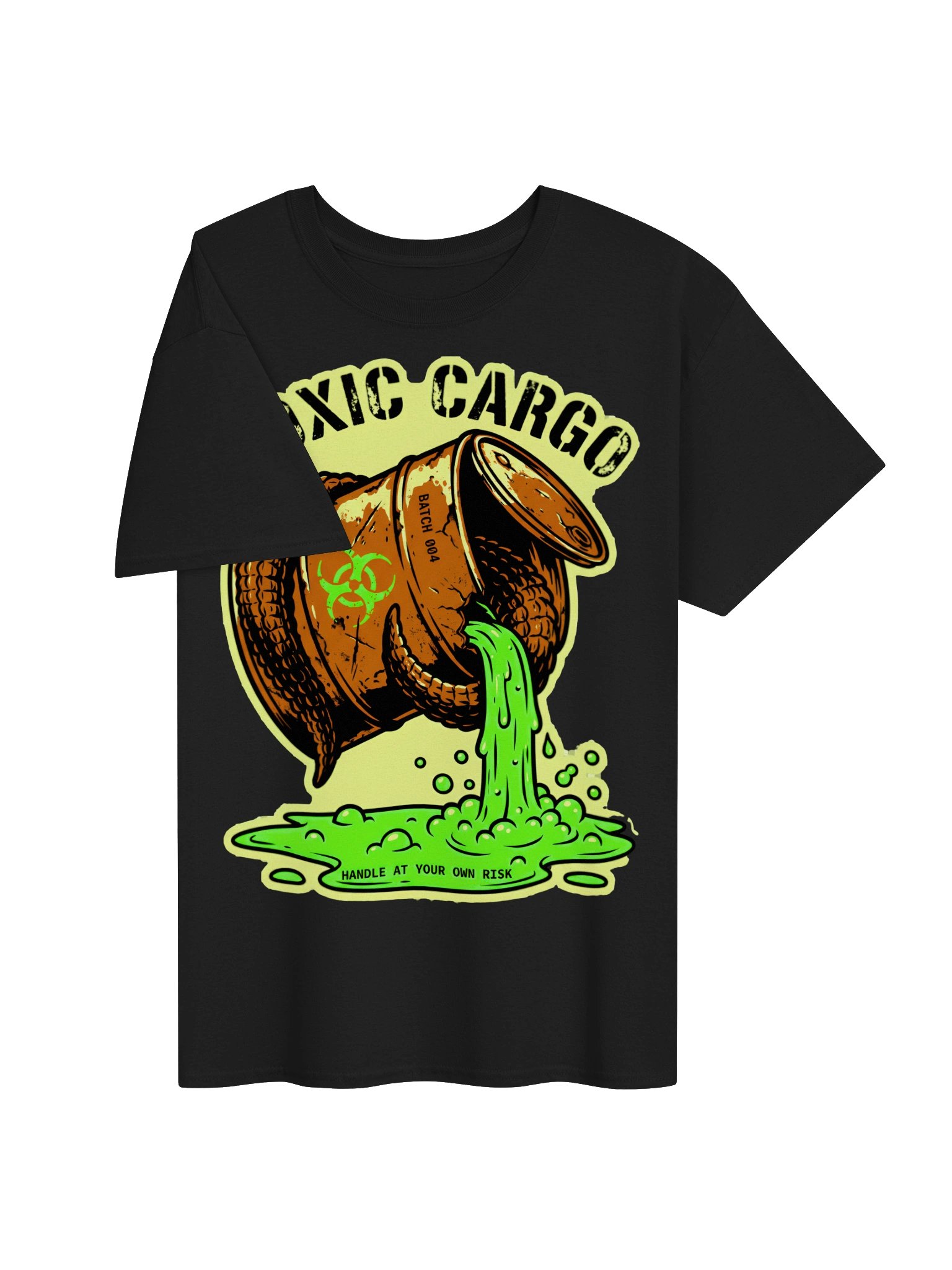 Toxic Cargo Biohazard Radiation Barrel Green Slime Horror Gift T-Shirt product image (3)