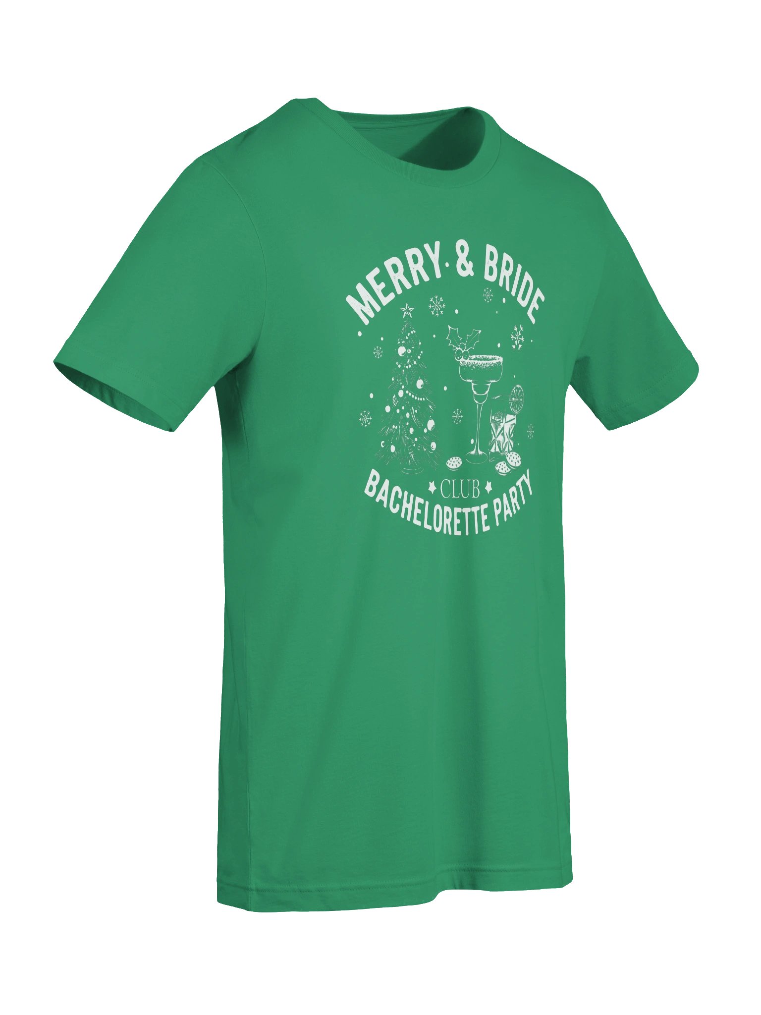 Merry & Bride Bachelorette Party T-Shirt | Christmas Bride Crew Tee product image (71)