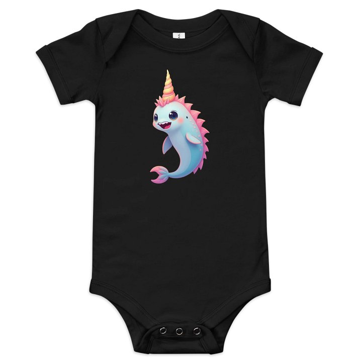 Smiling Narwhal Baby Body Suit product image (1)
