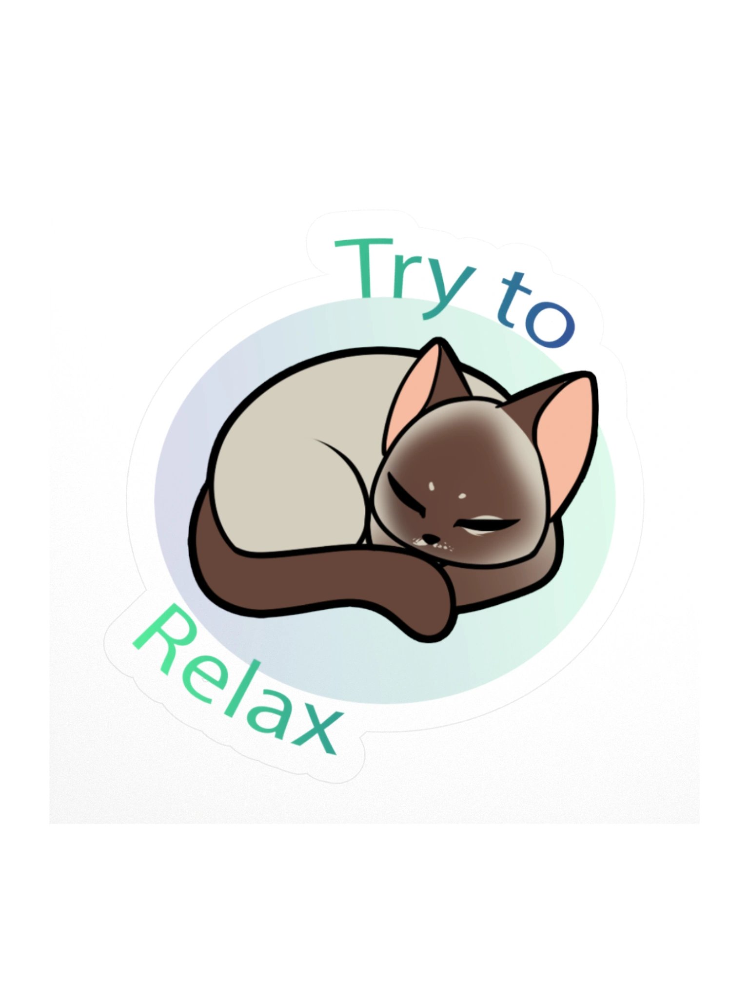 Try to Relax Cat Sticker product image (1)