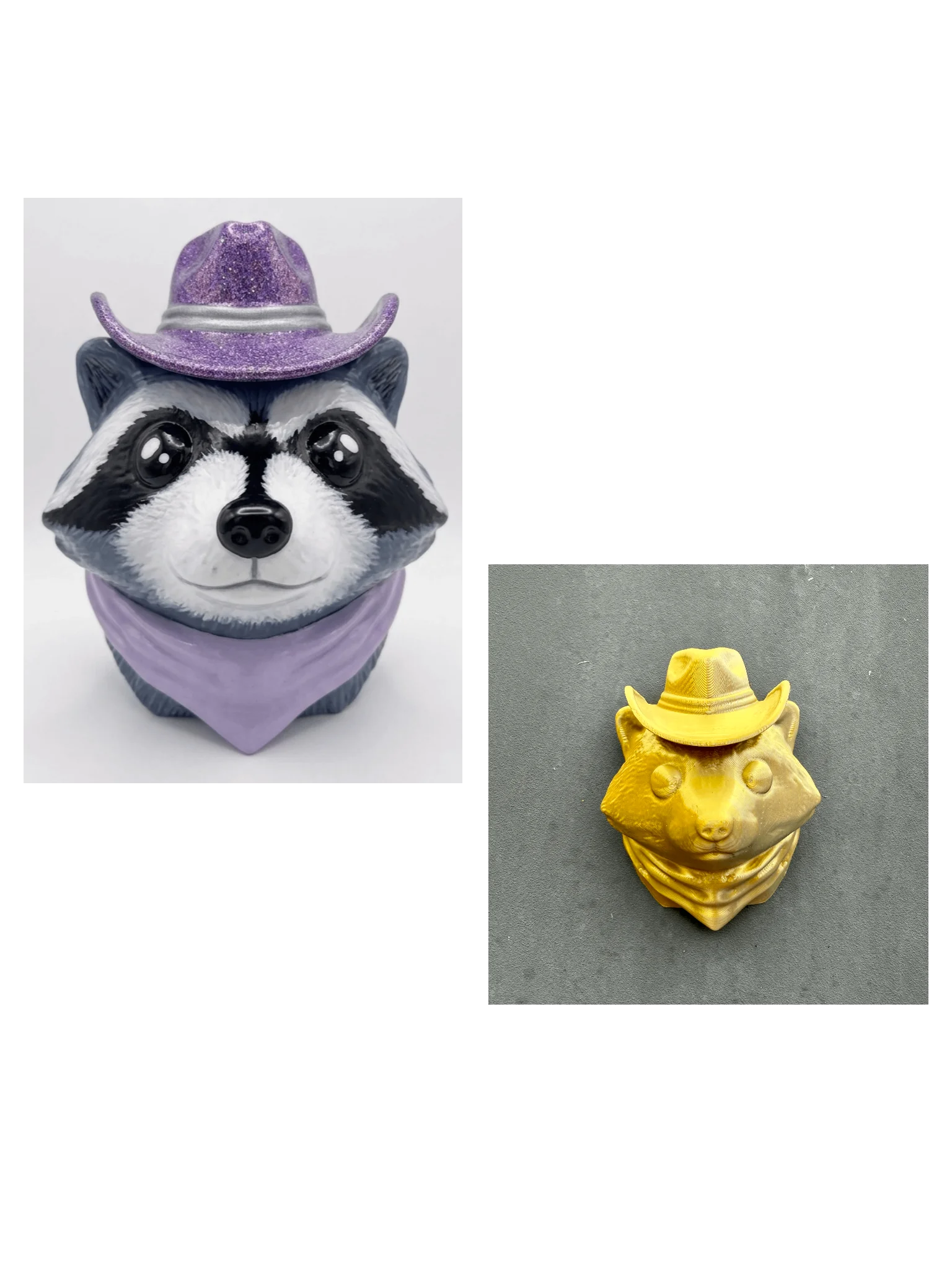 Raccoon Party Bundle: Wall Mount + Magnet (Gold & Silver) product image (1)