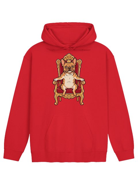 French Bulldog on the Throne Hoodie
