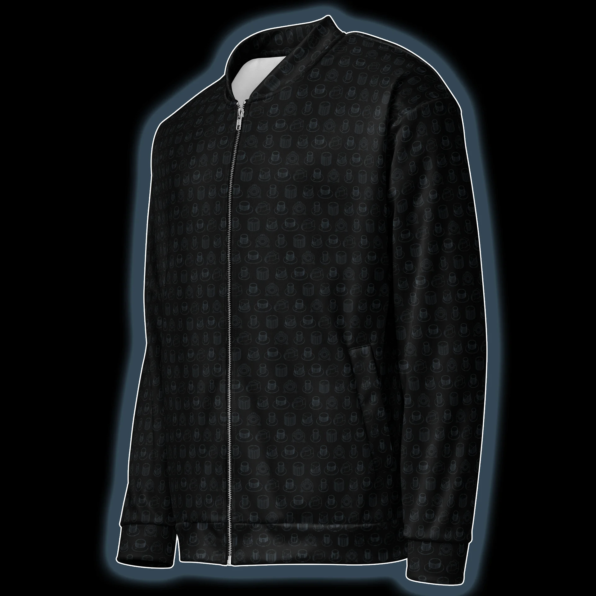 Synthesis Icons Studio Jacket - (7 Iconic Synth Knobs) CARBON product image (2)
