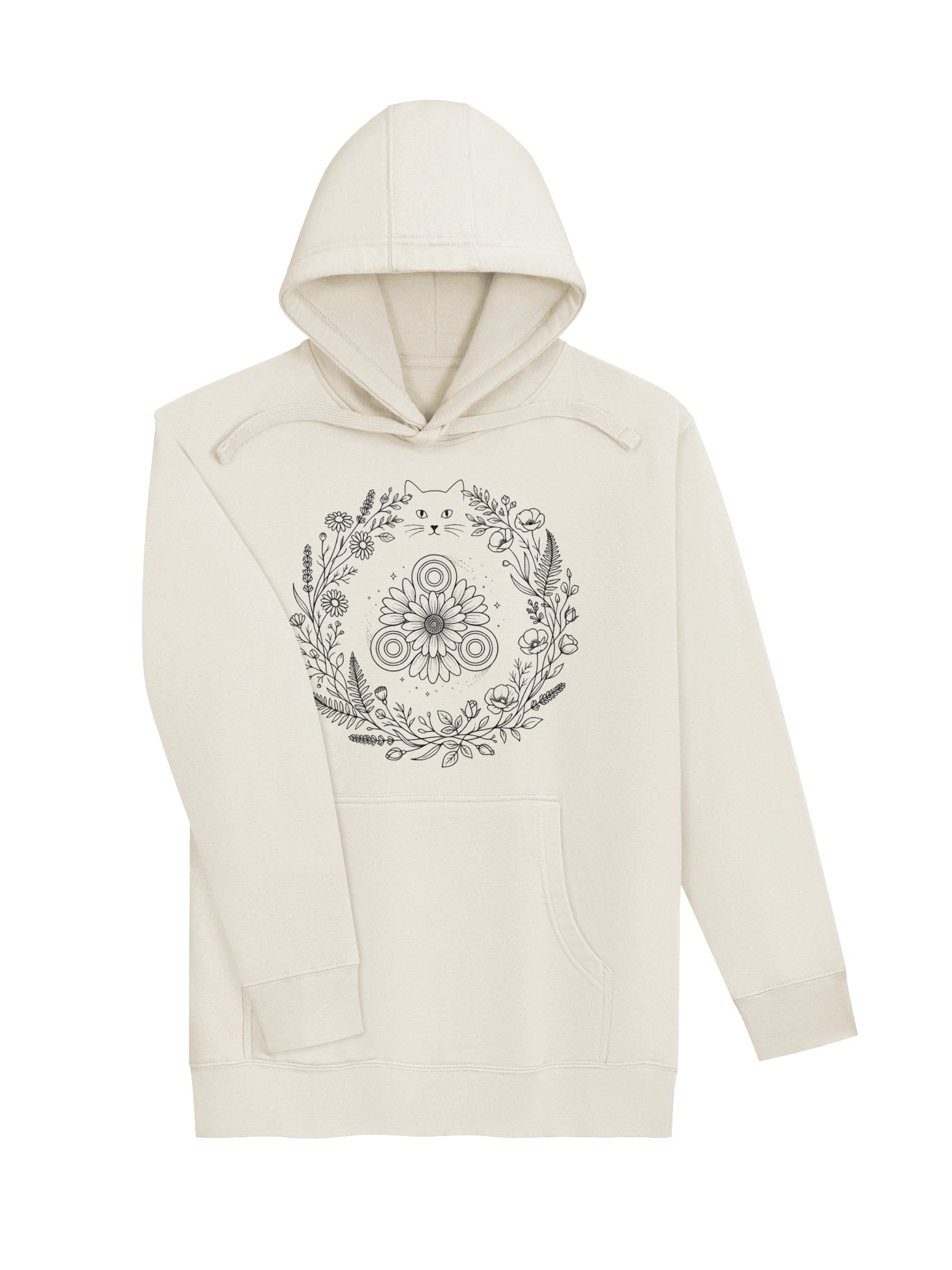 "Hidden Curiosity" Floral Wreath Hoodie product image (3)