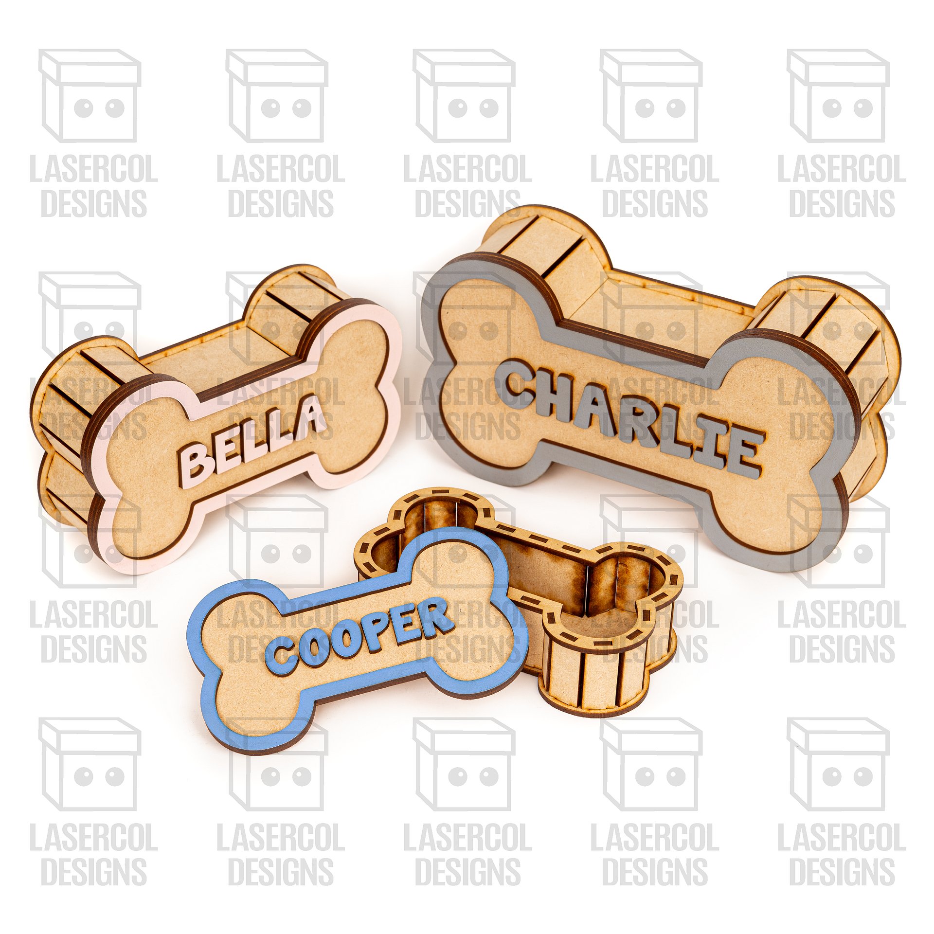 Dog Bone Boxes (3 Sizes) - Laser Cut Files product image (3)