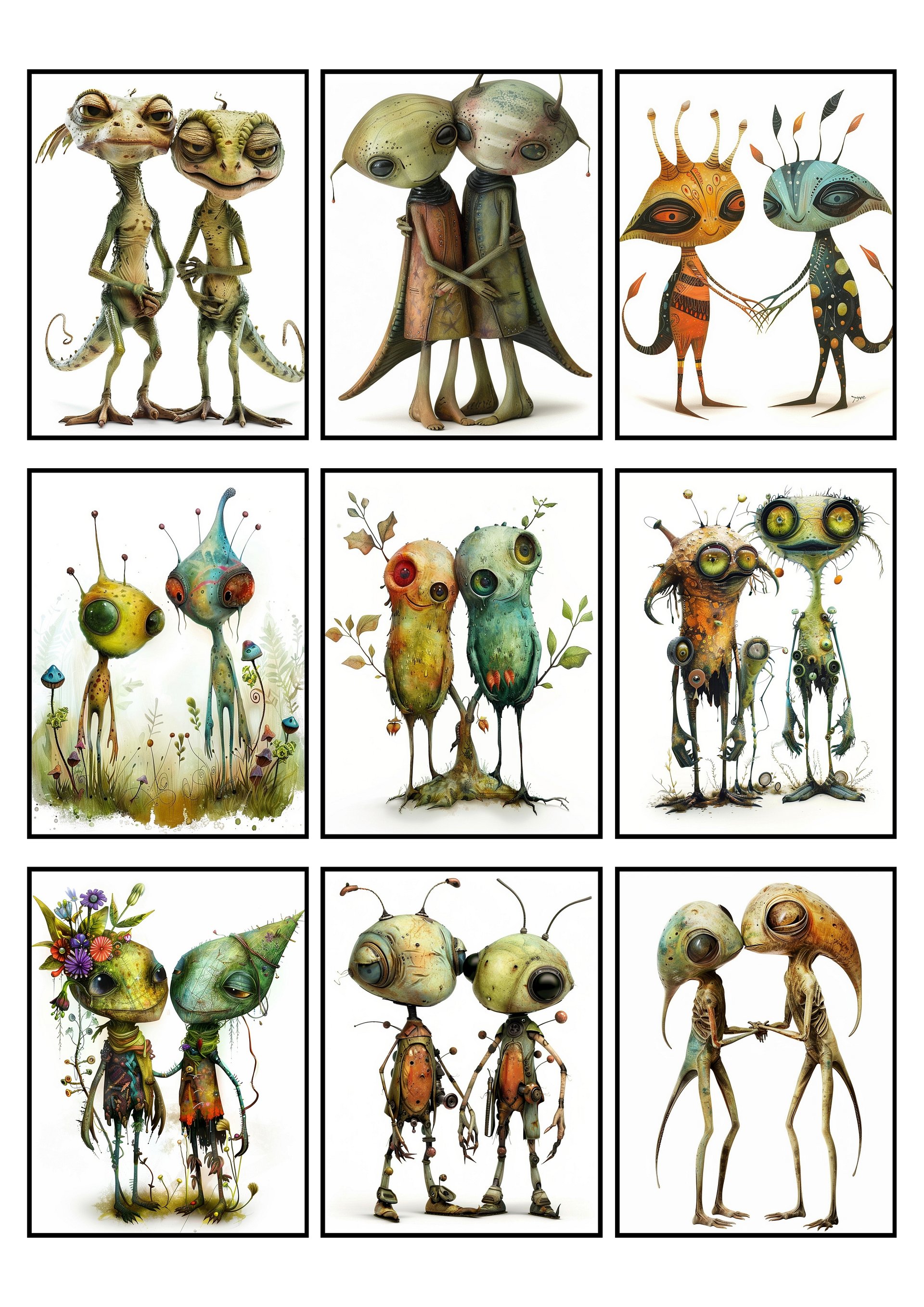 12 "Alien Friends" Clipart Image Bundle product image (2)