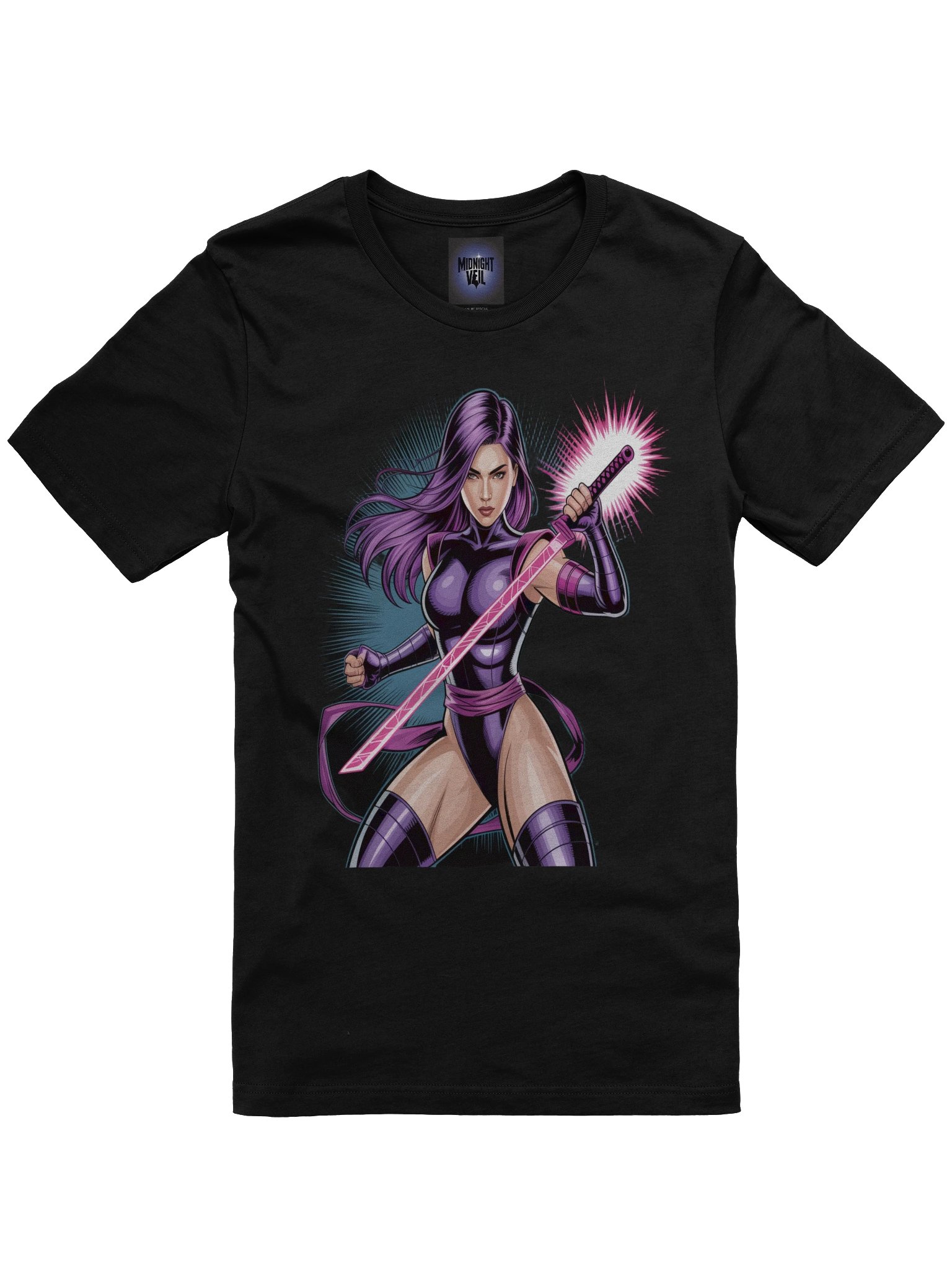 Psylocke Mystic Blade T-Shirt - Exclusive Midnight Veil Designs Unisex Tee product image (3)