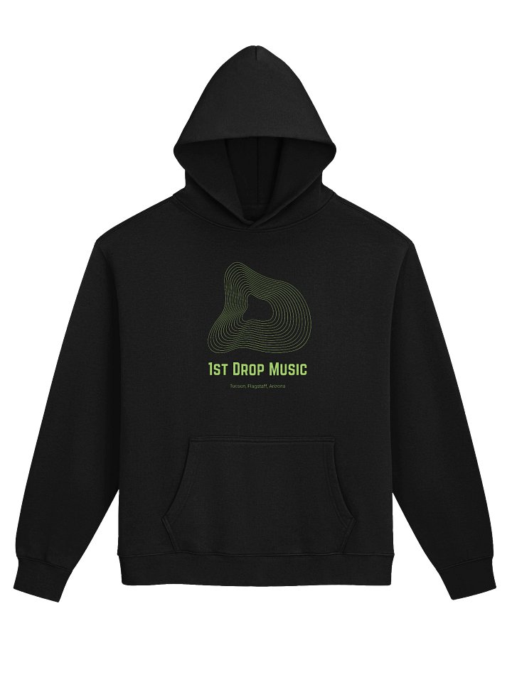1st Drop Music Melting Record Neon Green Hoodie product image (1)