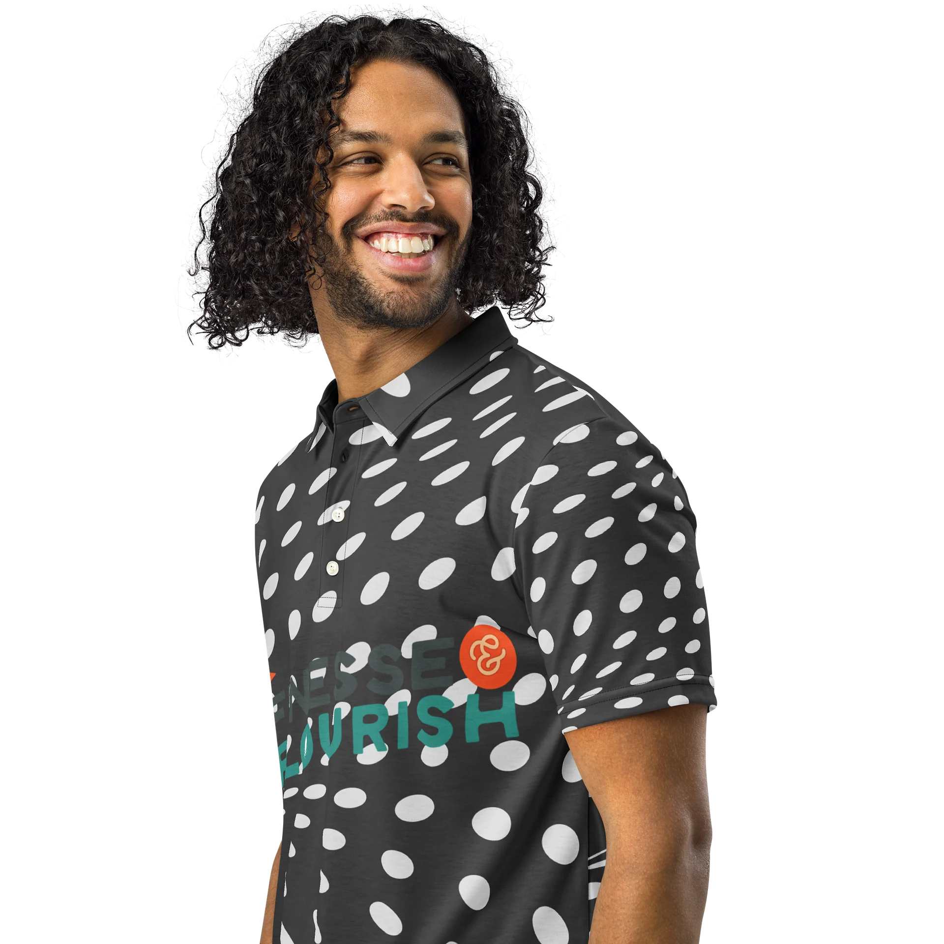 F&F Spot Slim Fit Polo Shirt (BLK) product image (2)