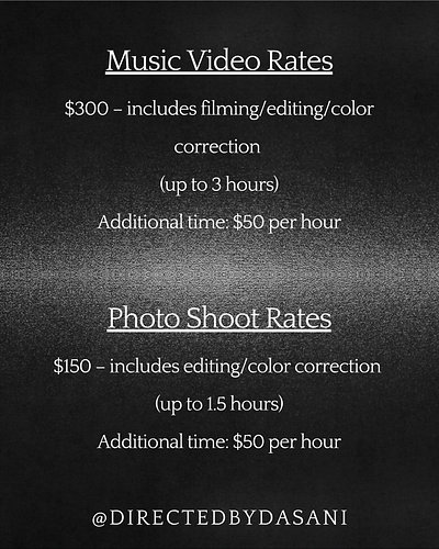 New Updated Rates
Deposit Required
DM to Book
San Diego, CA