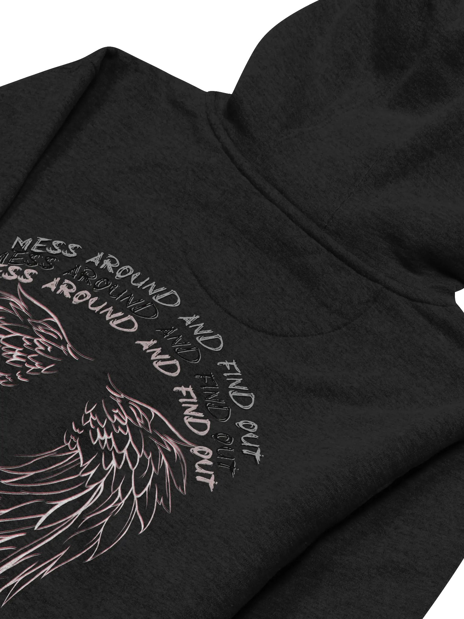 MESS AROUND AND FIND OUT ~ WINGS HOODIE (BLACK) product image (4)