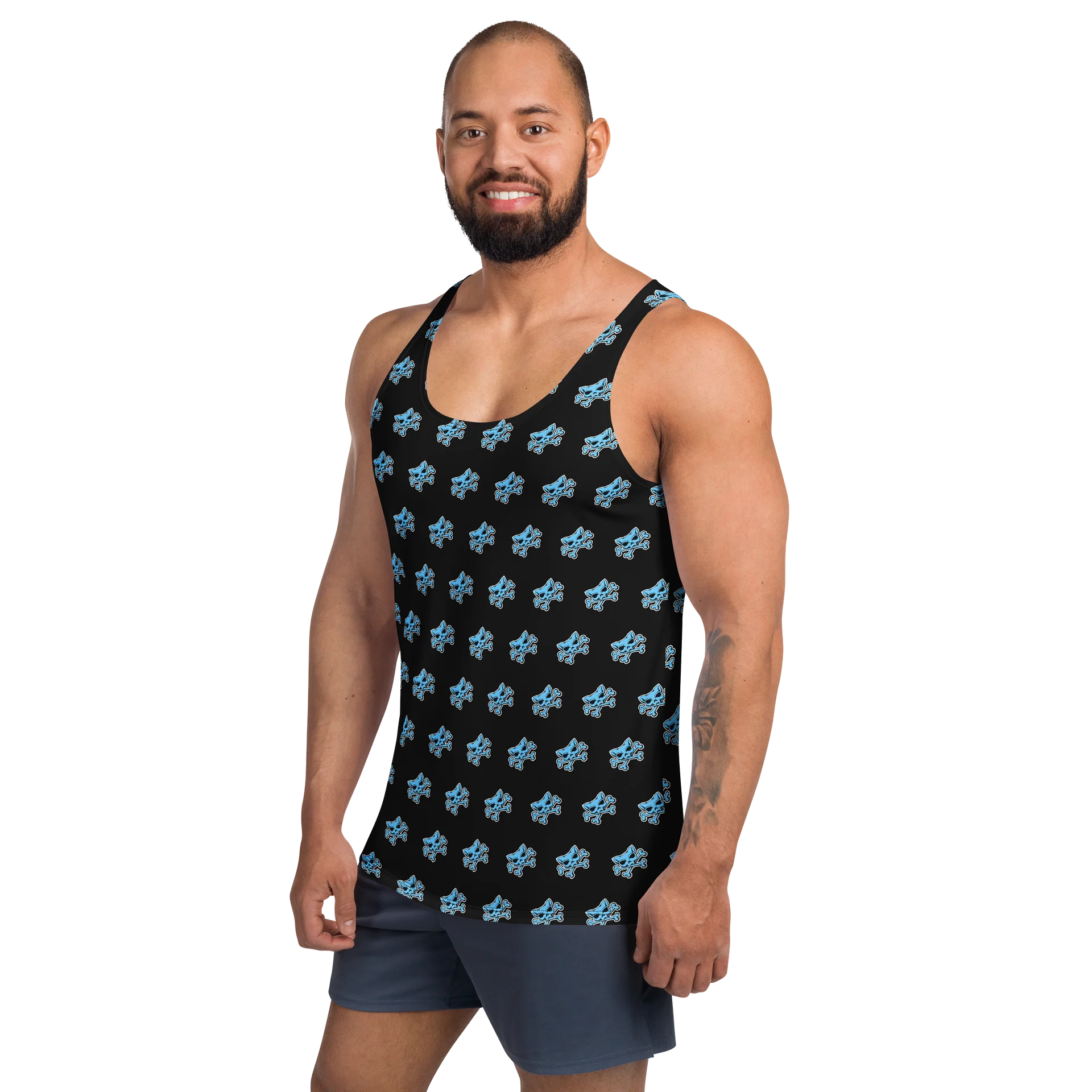 Blue Skull Designer Tank Top product image (2)