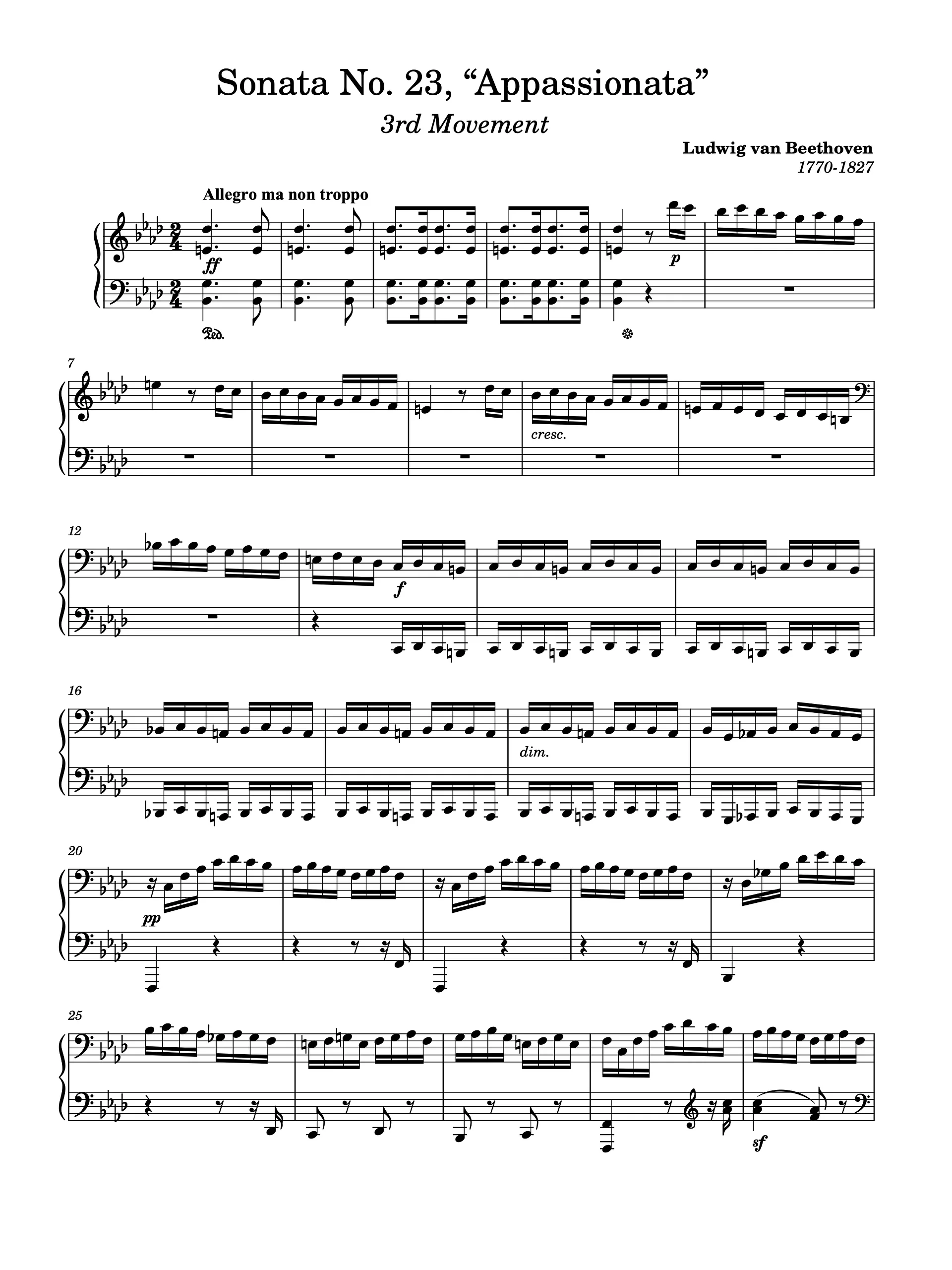Piano Sonata No. 23 in F Minor, Op. 57 “Appassionata”: III. Allegro ma non troppo product image (1)