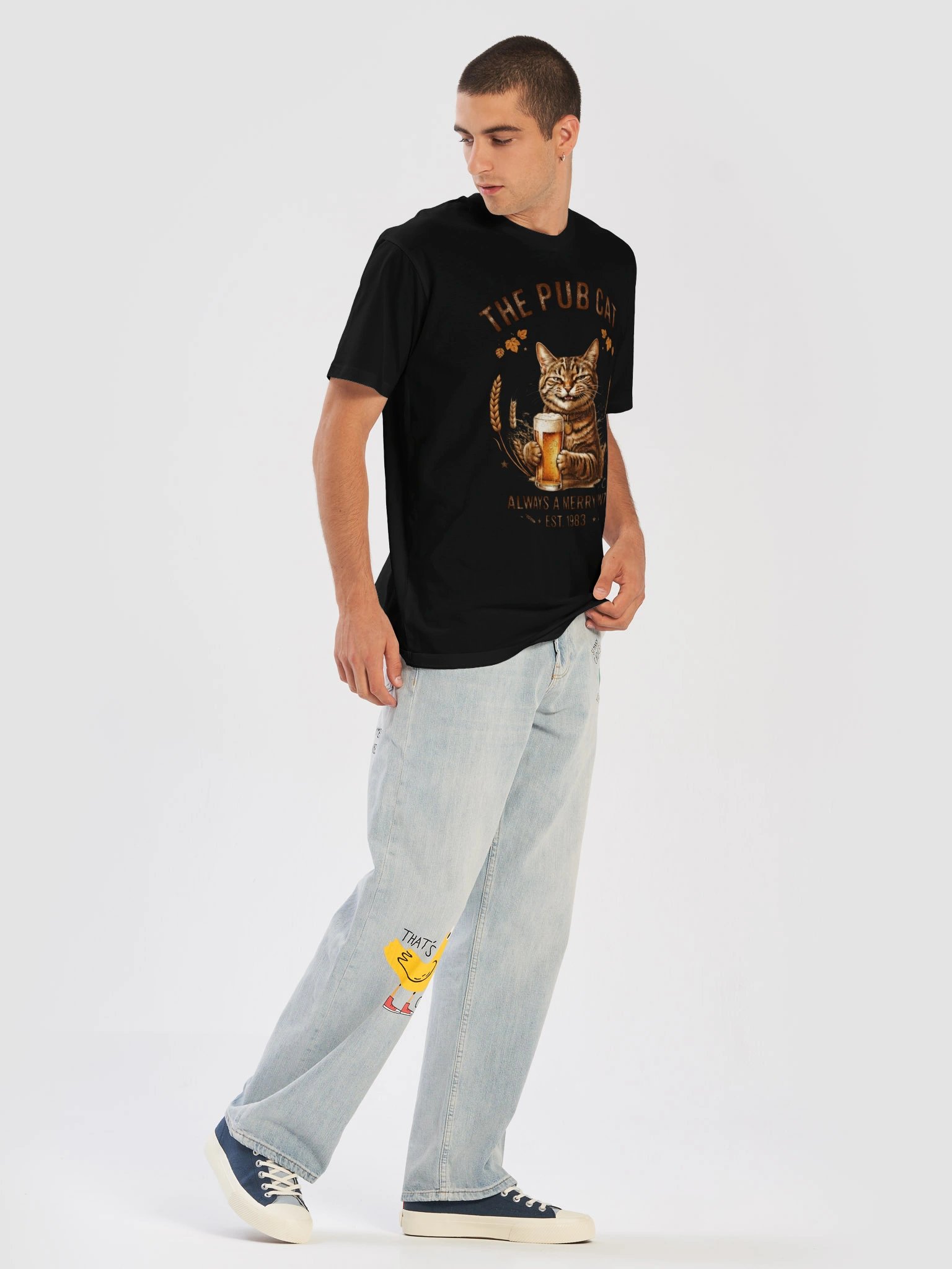 The Pub Cat – Always a Merry Pint T-Shirt product image (5)