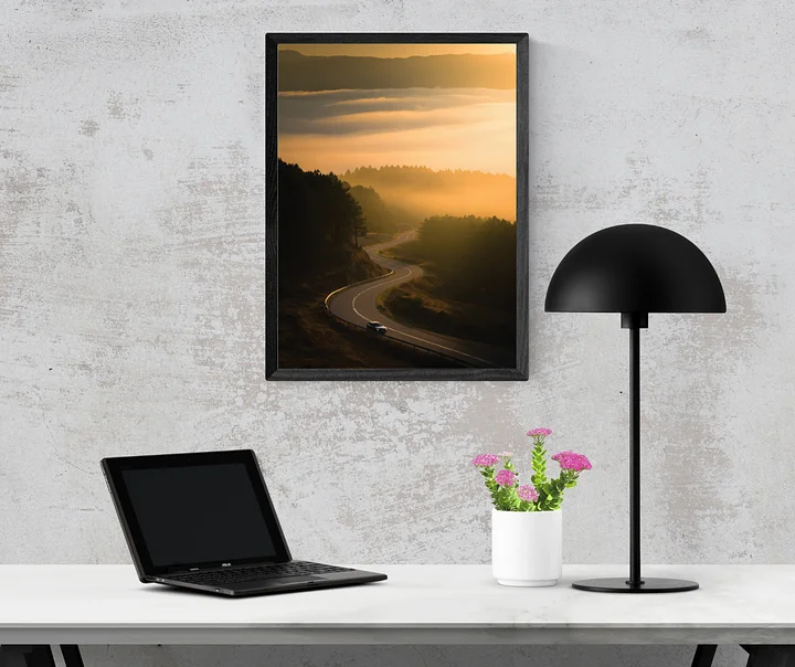 1 Asturias Landscape – Dreamy Spain Travel Decor "Golden Pathways" B product image (1)