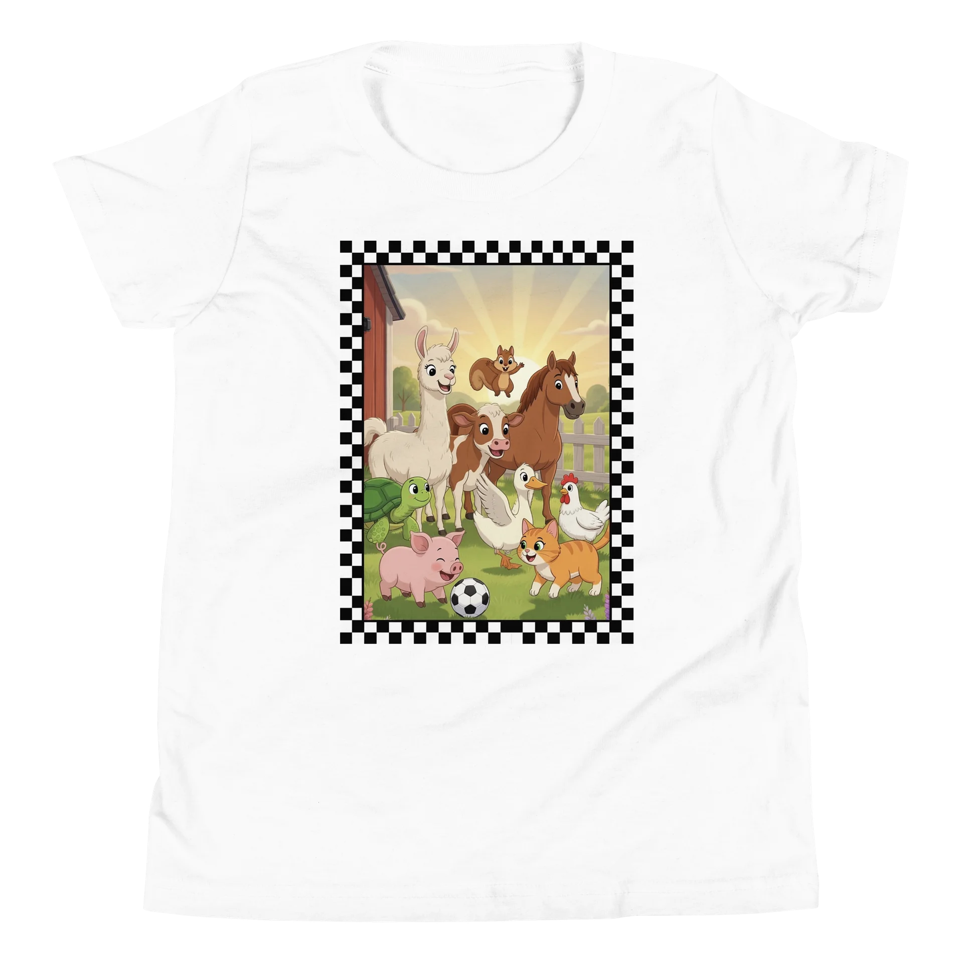 Farm Animals Play Soccer Youth Tee product image (4)