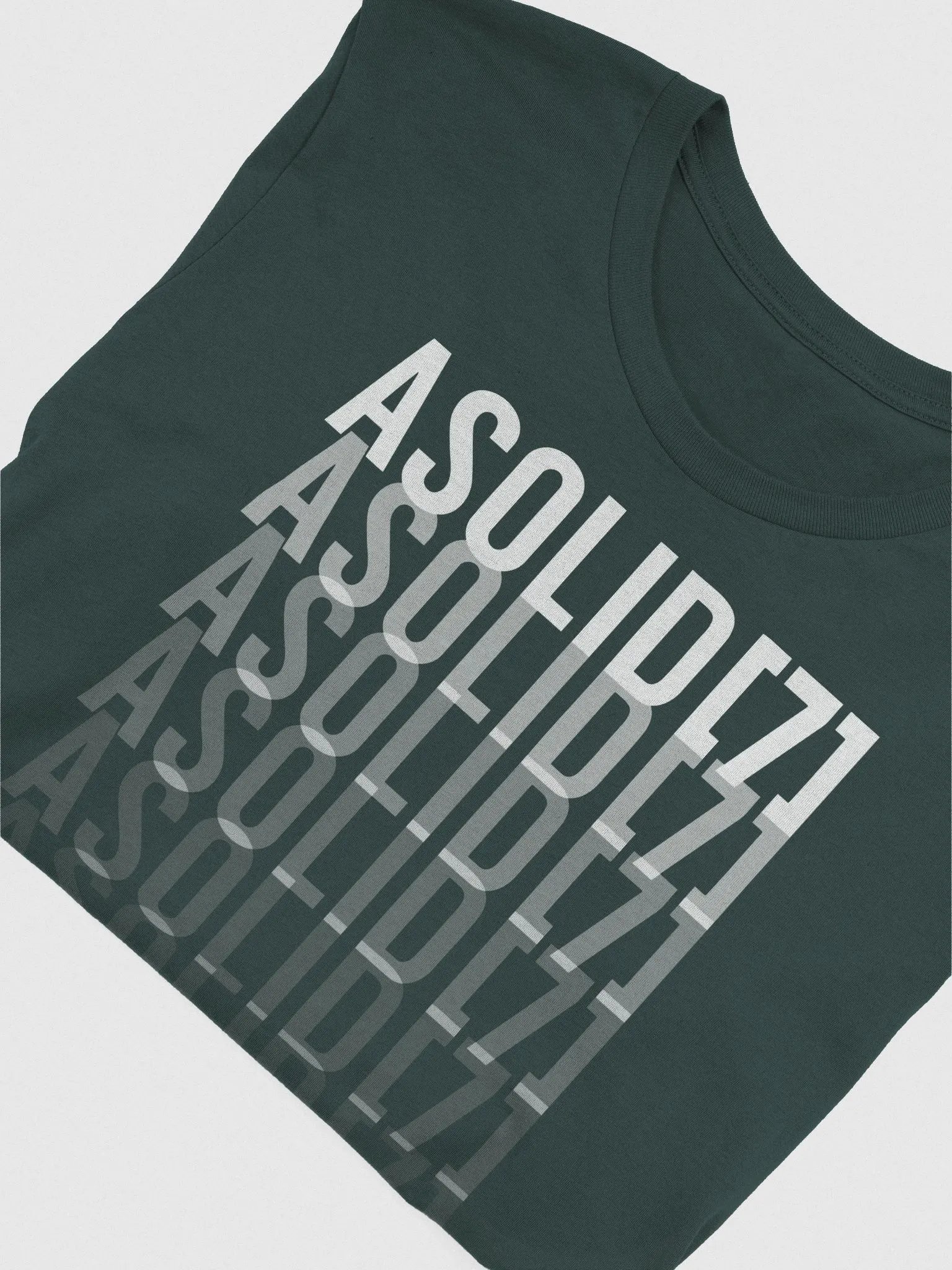 ASolid[7] Repeat Fade White Design Tee Shirt product image (2)