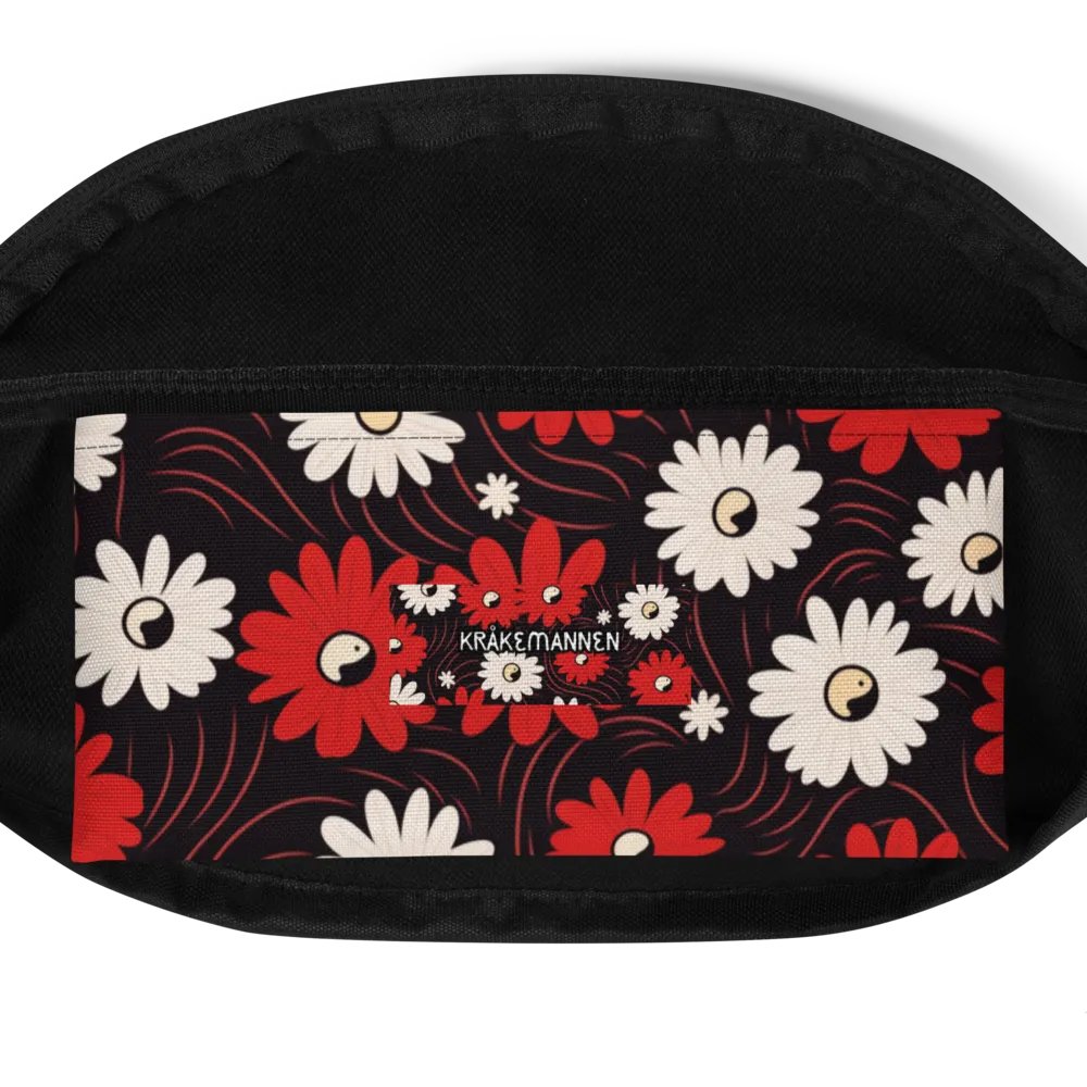 Everyday Essential Fanny Pack 🔴 Red and White Flowers ⚫️ ⚪️ Yin and Yang product image (4)