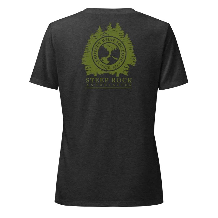 Steep Rock women's V-neck t-shirt (dark green logo) product image (5)