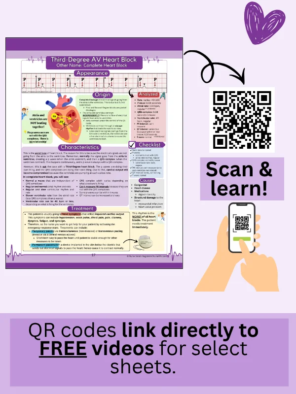 ECG/EKG Interpretation Study Guide & Workbook by Nurse Sarah® (Digital) product image (3)