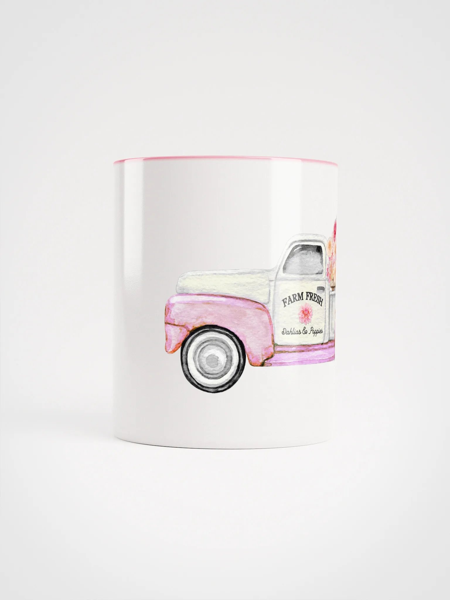 FARM FRESH DAHLIA VINTAGE TRUCK MUG - Wähle Deine Farbe Kaffeebecher ! product image (5)