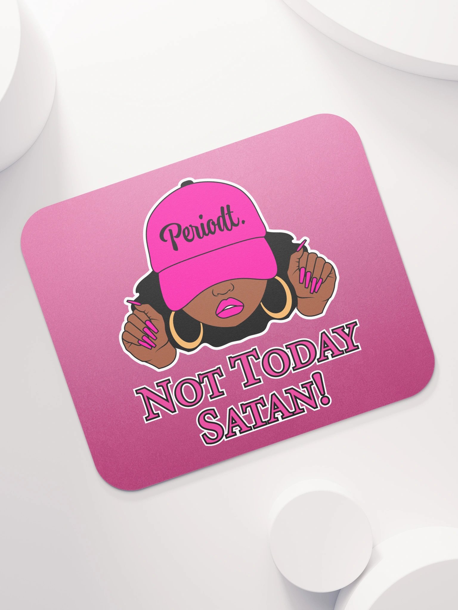 Not Today Satan V1, Pink Mouse Pad product image (7)