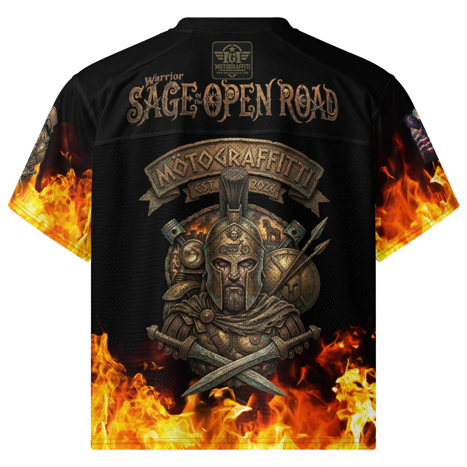 MötoGraffitti Warrior Sage Trojan Warrior Football Jersey product image (2)