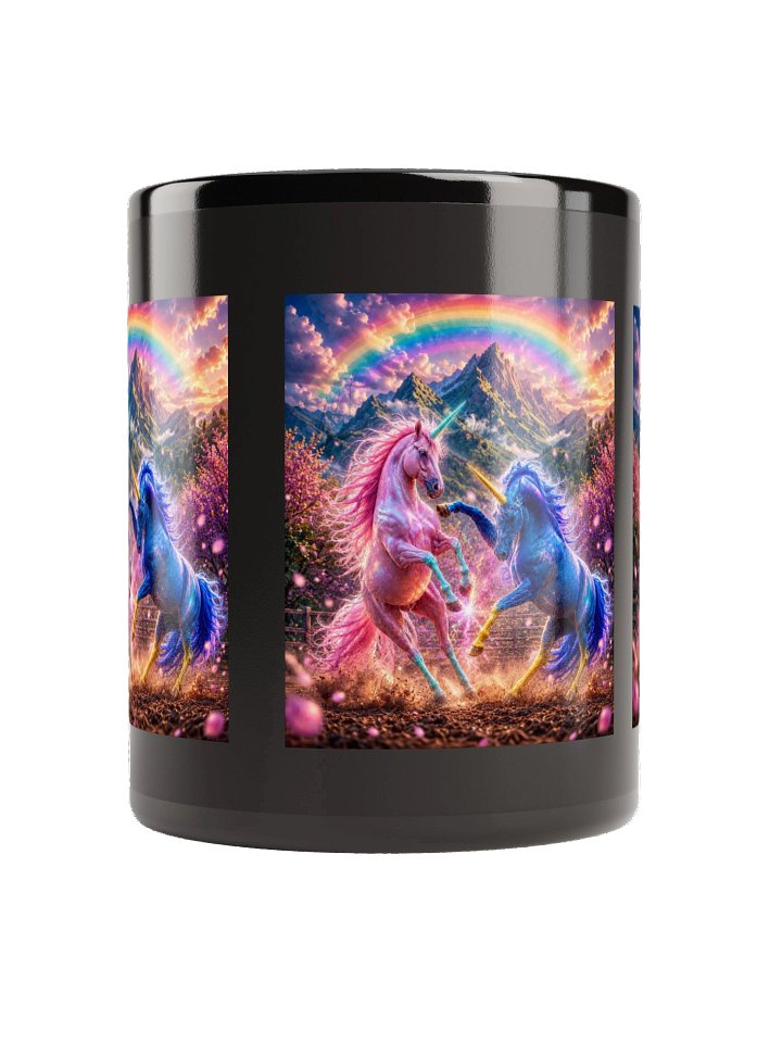 Fighting Unicorns Black Glossy Mug product image (8)