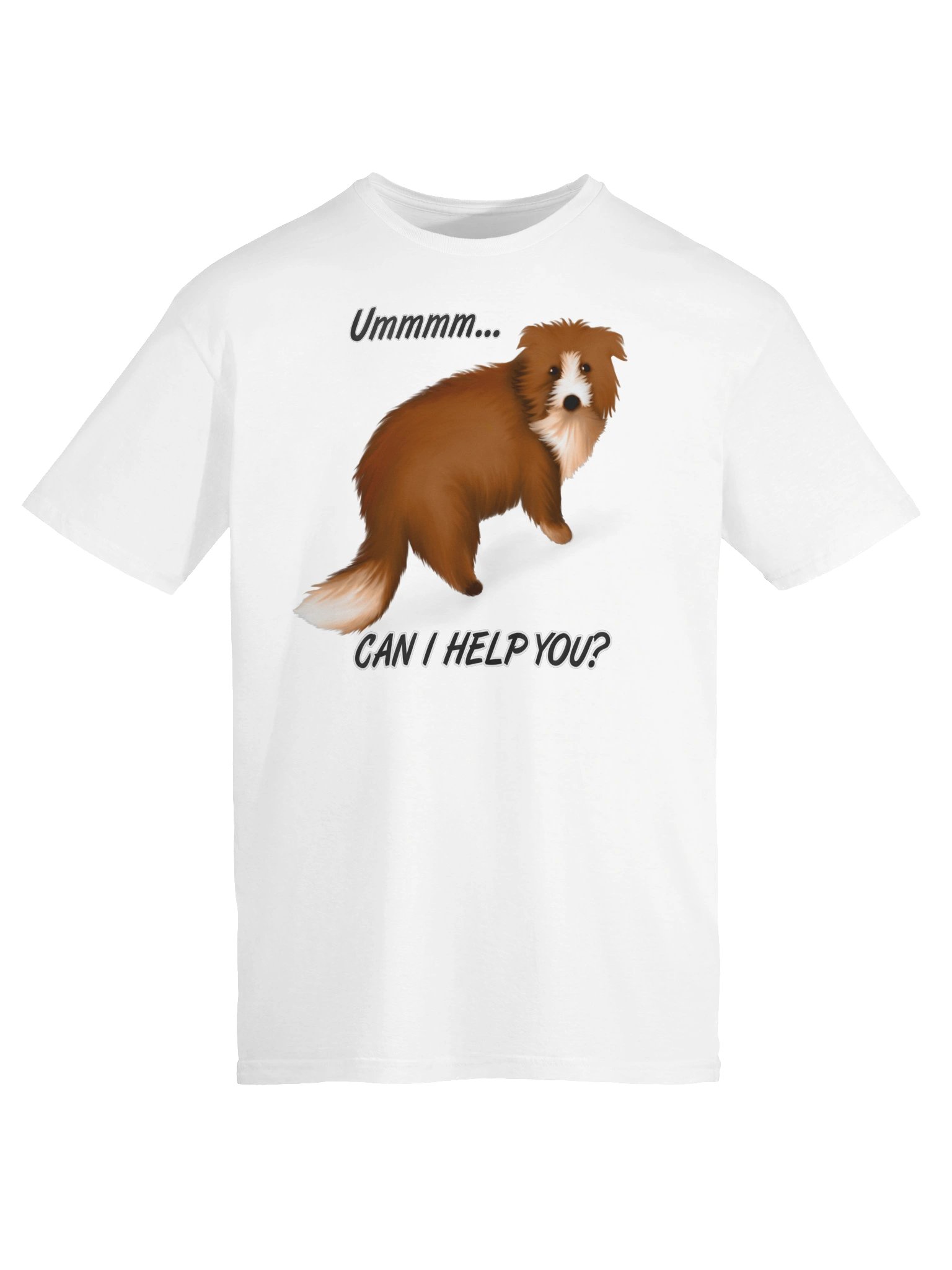 Dog "Ummm... Can I Help You?" T-Shirt. Unisex Gildan Softstyle T-Shirt product image (4)