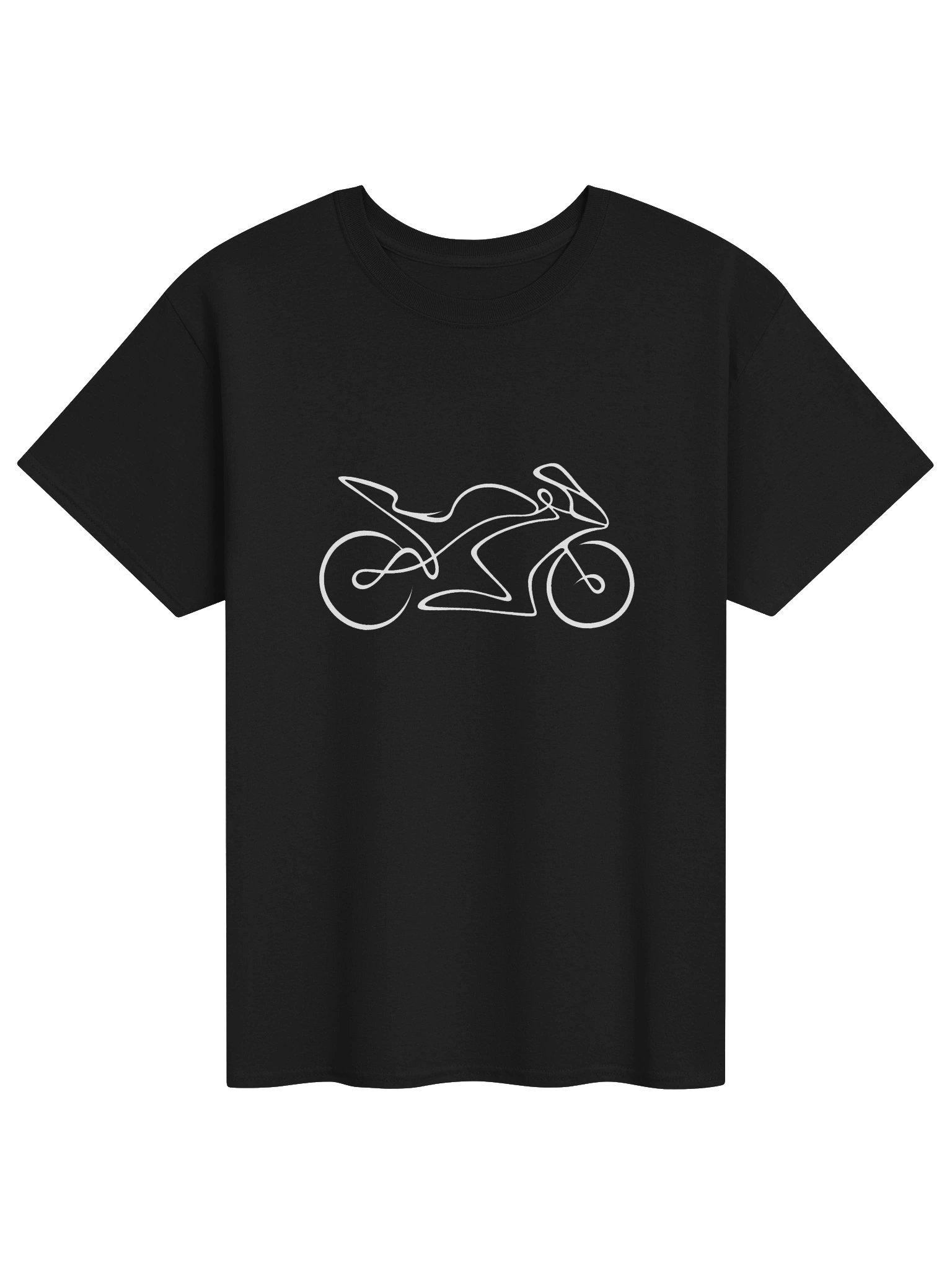Minimalist Motorcycle Line Drawing T-Shirt product image (1)